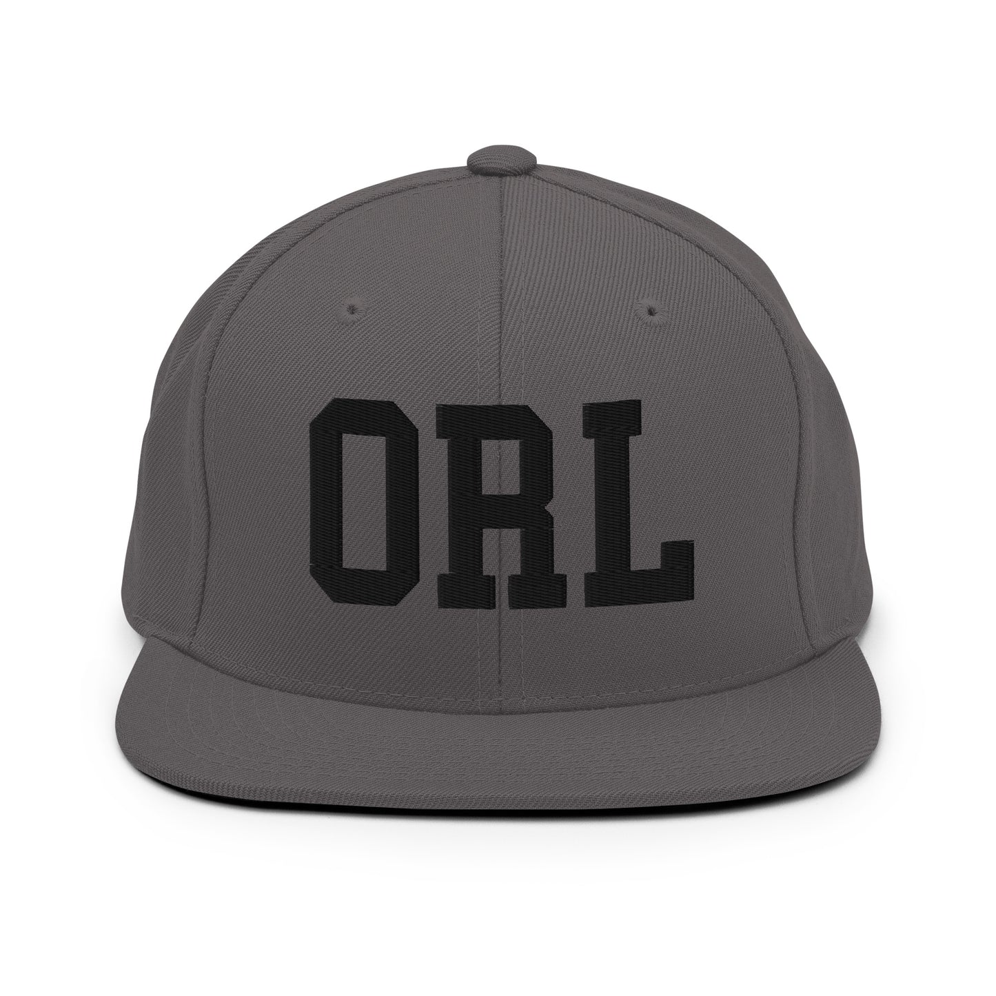 College-Style Classic Snapback Hat • Black • ORL Orlando Souvenir • YHM Designs - Image 15