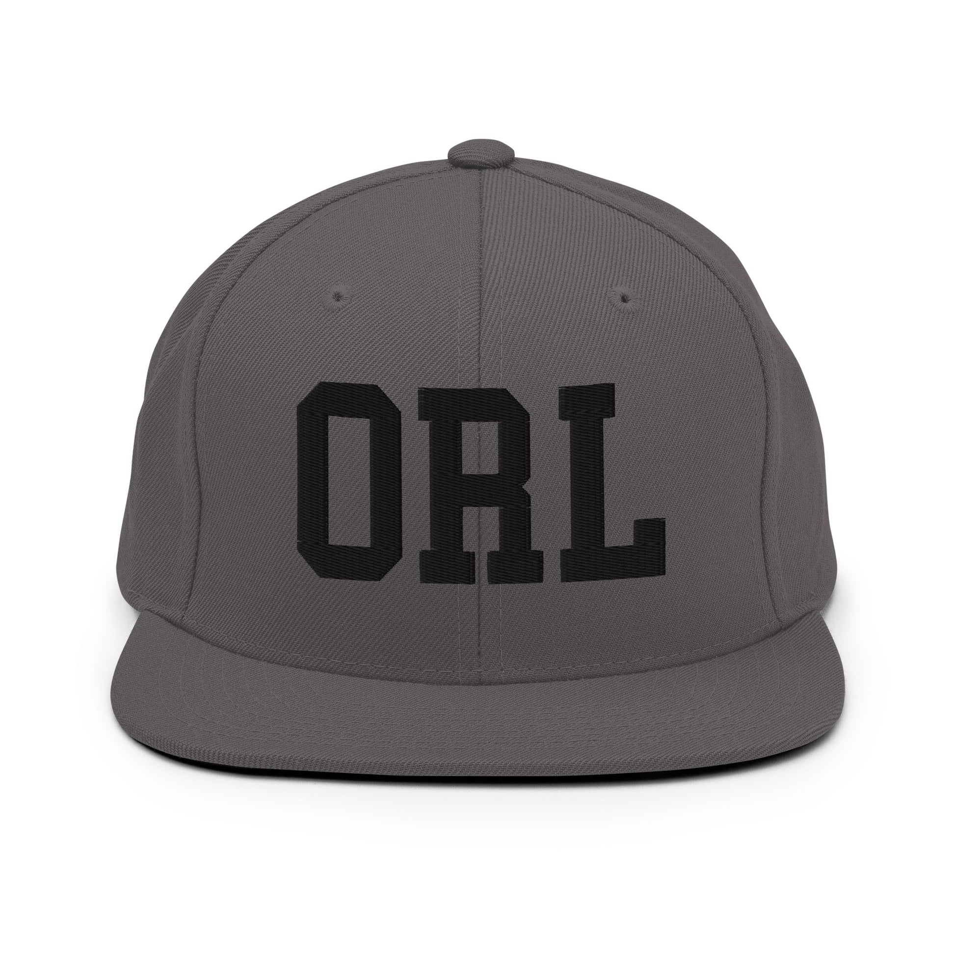 College-Style Classic Snapback Hat • Black • ORL Orlando Souvenir • YHM Designs - Image 15