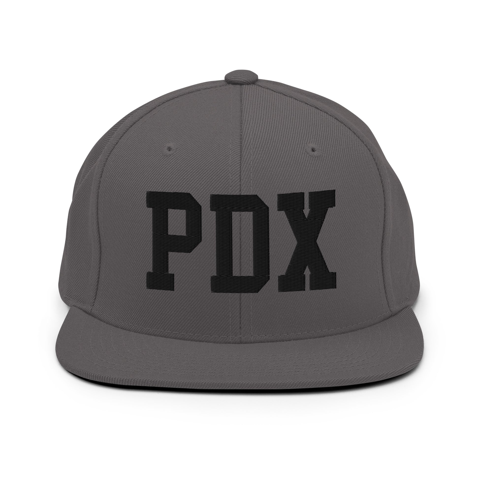 College-Style Classic Snapback Hat • Black • PDX Portland • YHM Designs - Image 15
