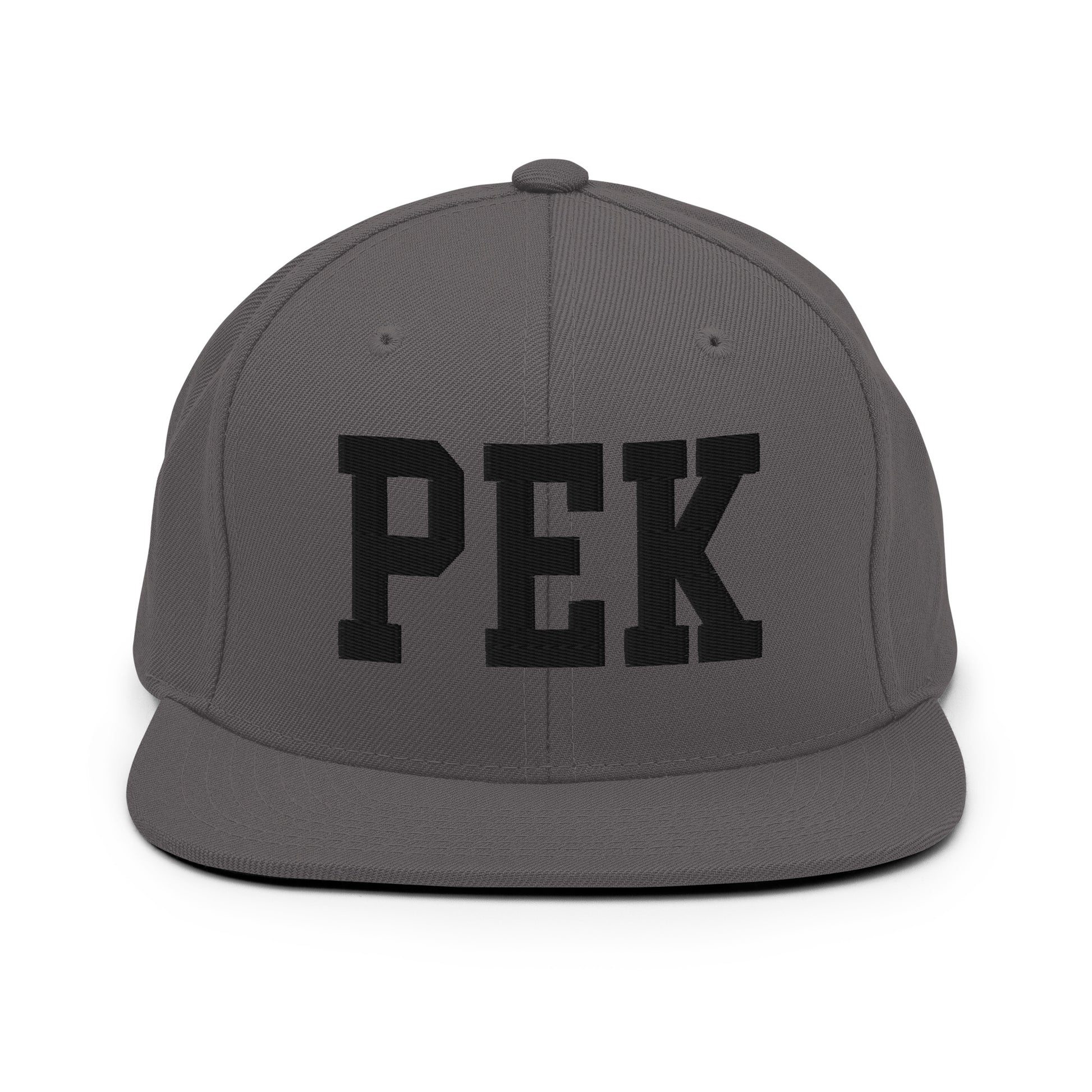 College-Style Classic Snapback Hat • Black • PEK Beijing • YHM Designs - Image 15