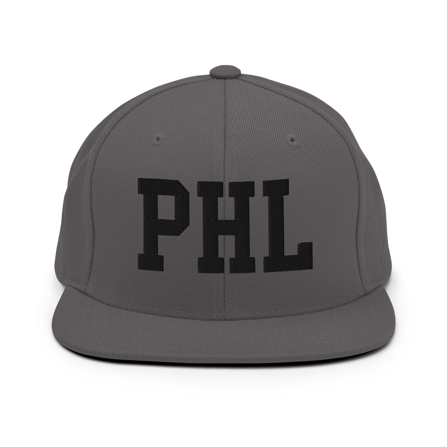 College-Style Classic Snapback Hat • Black • PHL Philadelphia Souvenir • YHM Designs - Image 15