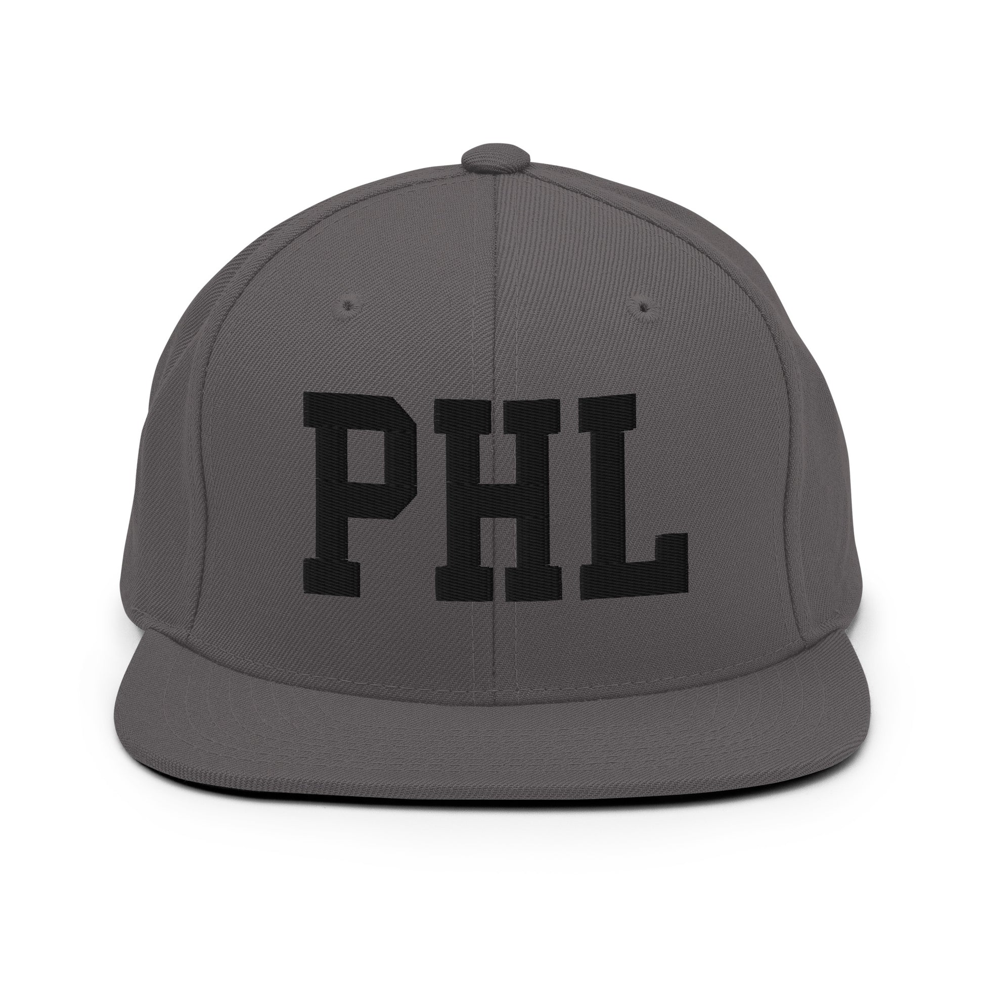 College-Style Classic Snapback Hat • Black • PHL Philadelphia Souvenir • YHM Designs - Image 15