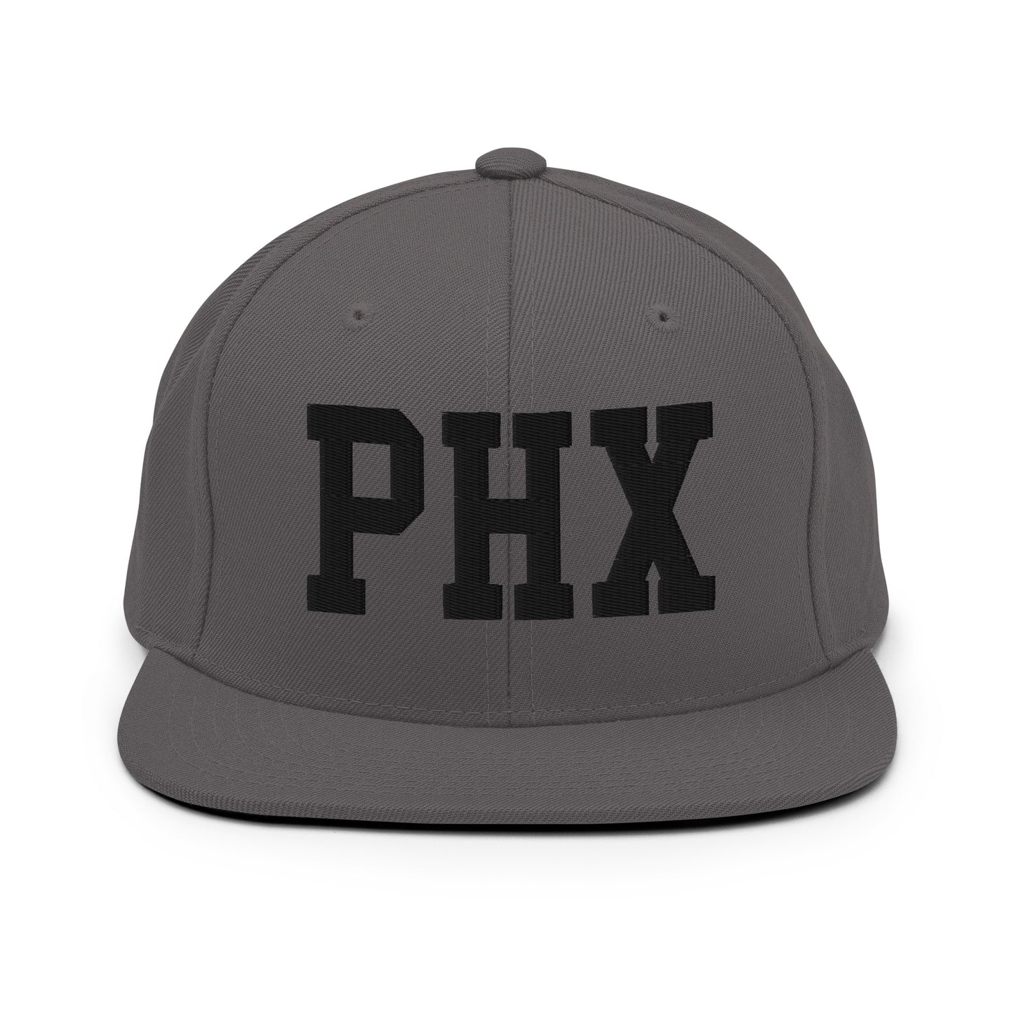 College-Style Classic Snapback Hat • Black • PHX Phoenix Souvenir • YHM Designs - Image 15