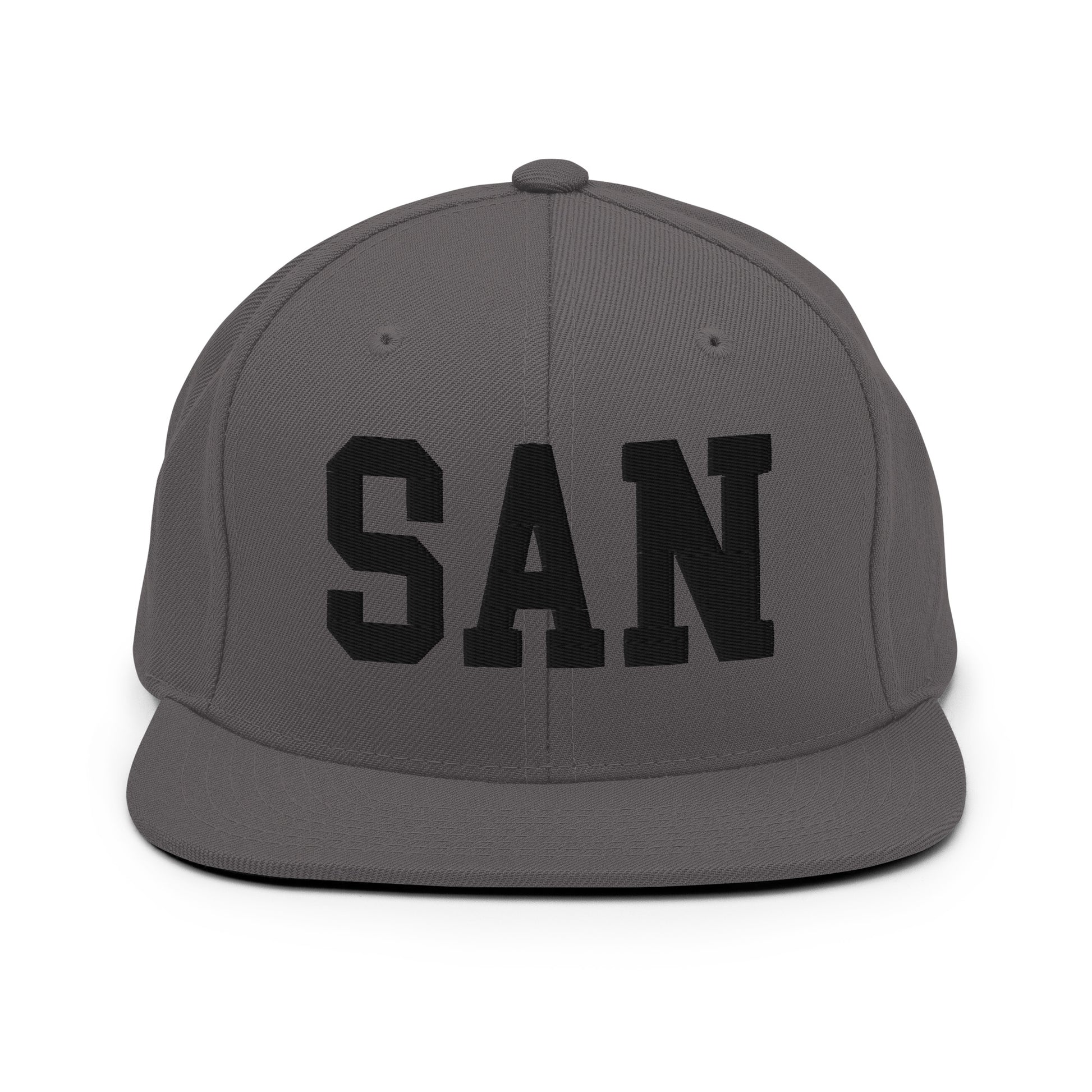 College-Style Classic Snapback Hat • Black • SAN San Diego • YHM Designs - Image 15