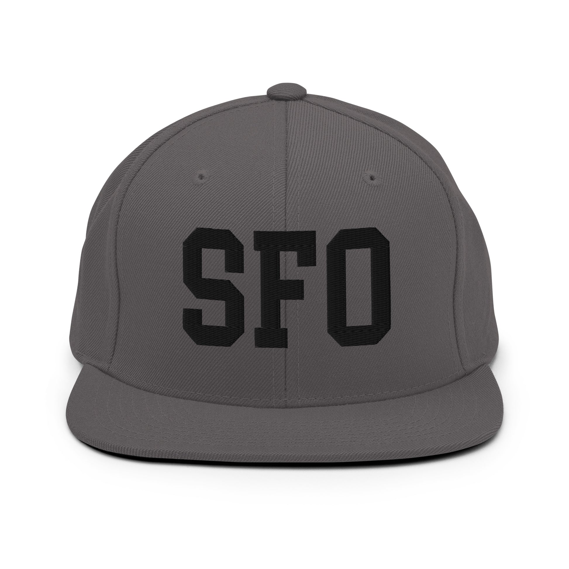 College-Style Classic Snapback Hat • Black • SFO San Francisco • YHM Designs - Image 15