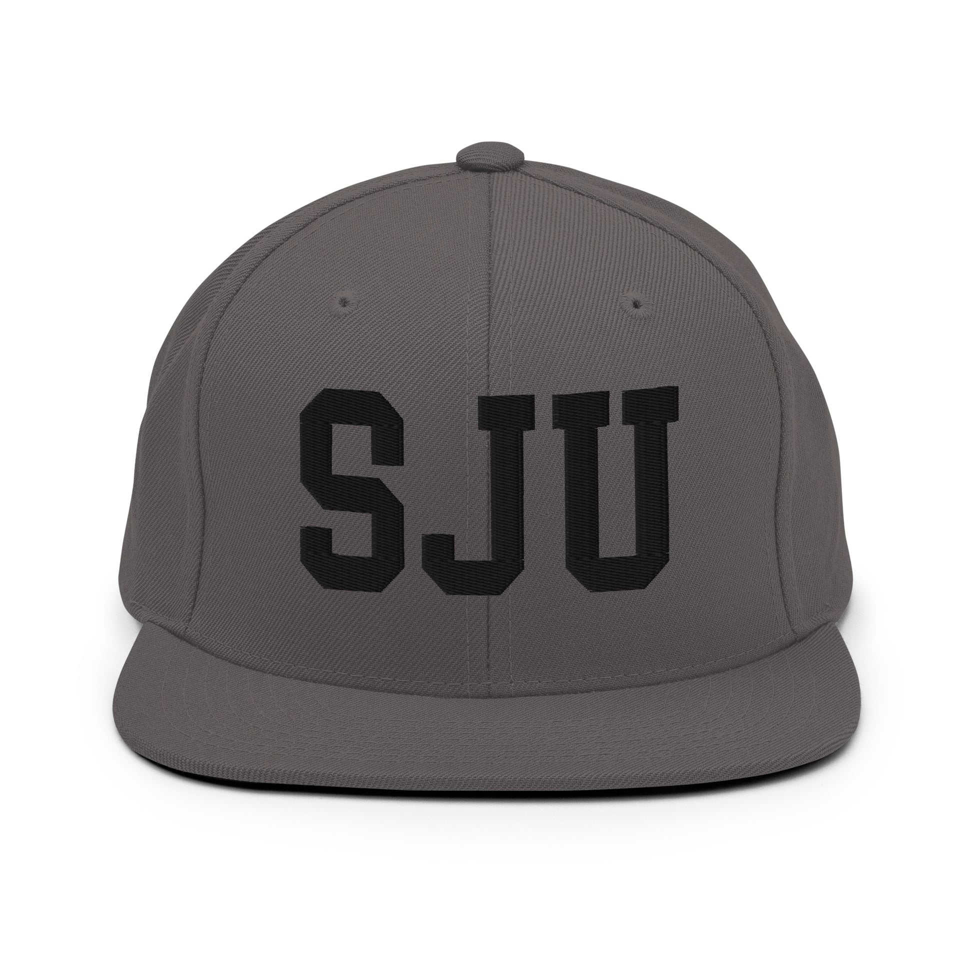 College-Style Classic Snapback Hat • Black • SJU San Juan Souvenir • YHM Designs - Image 15