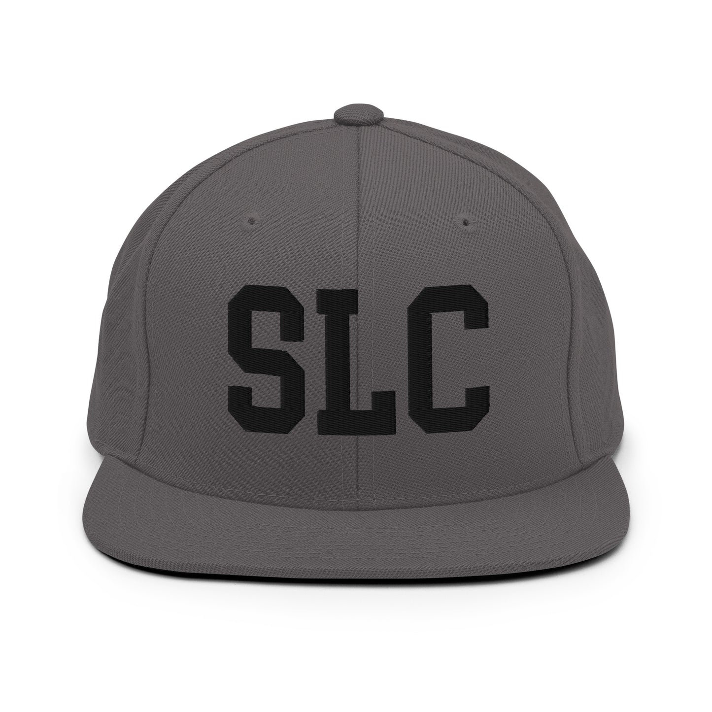 College-Style Classic Snapback Hat • Black • SLC Salt Lake City Souvenir • YHM Designs - Image 15