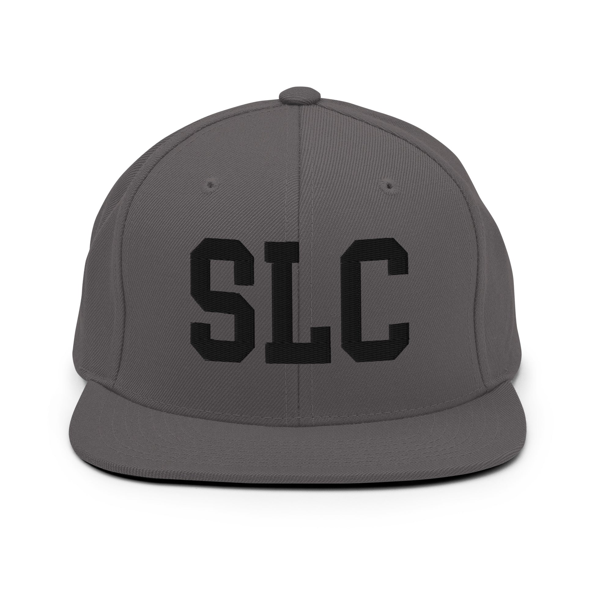 College-Style Classic Snapback Hat • Black • SLC Salt Lake City Souvenir • YHM Designs - Image 15