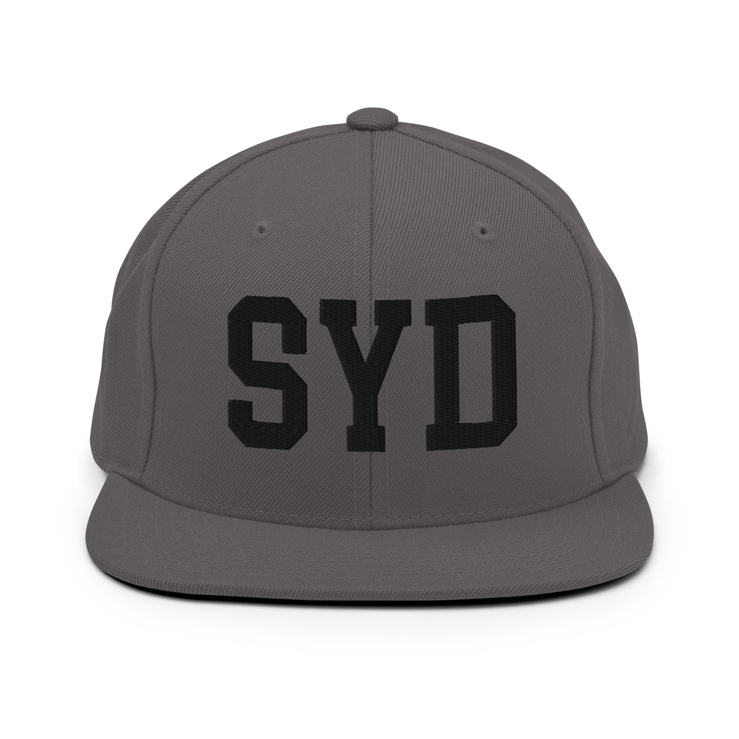 College-Style Classic Snapback Hat • Black • SYD Sydney Souvenir • YHM Designs - Image 15