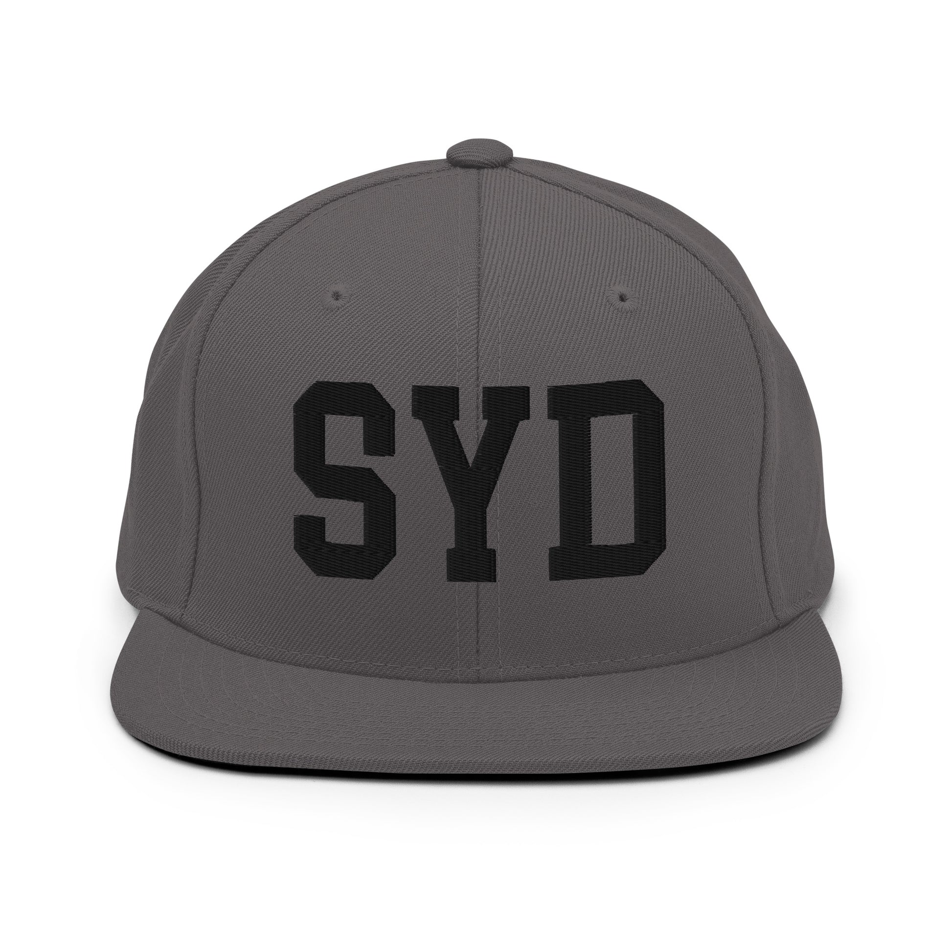College-Style Classic Snapback Hat • Black • SYD Sydney Souvenir • YHM Designs - Image 15