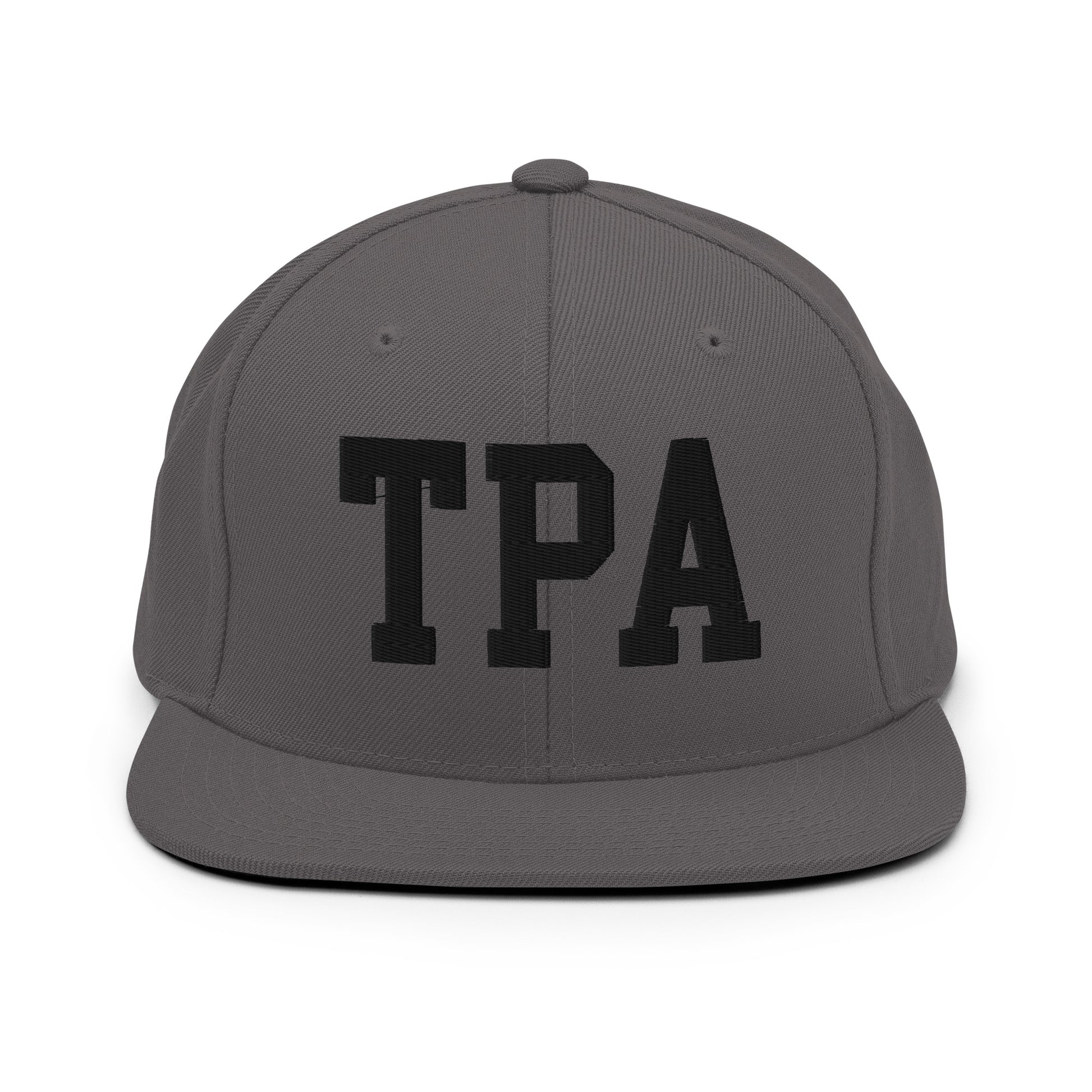 College-Style Classic Snapback Hat • Black • TPA Tampa • YHM Designs - Image 15