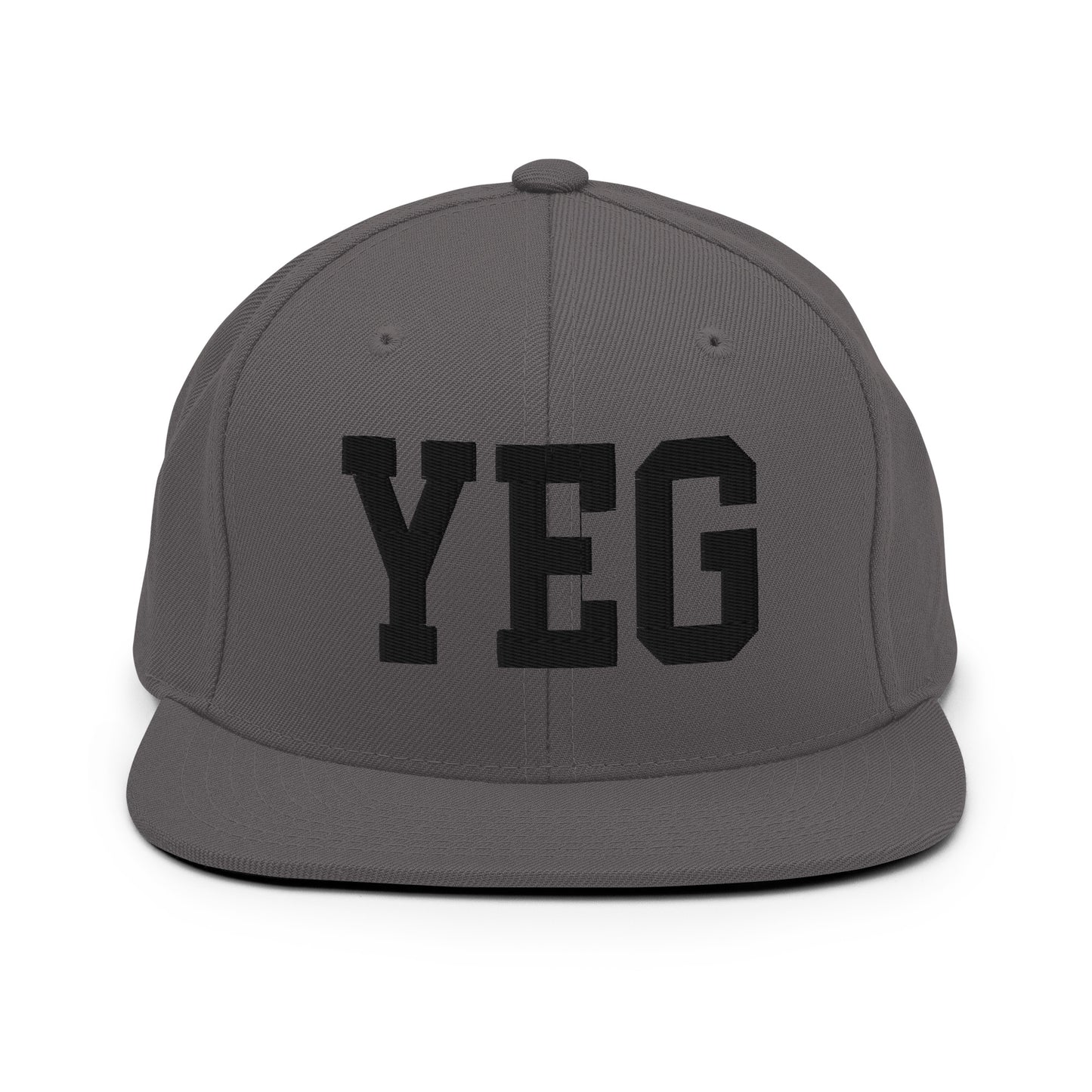 College-Style Classic Snapback Hat • Black • YEG Edmonton Souvenir • YHM Designs - Image 15