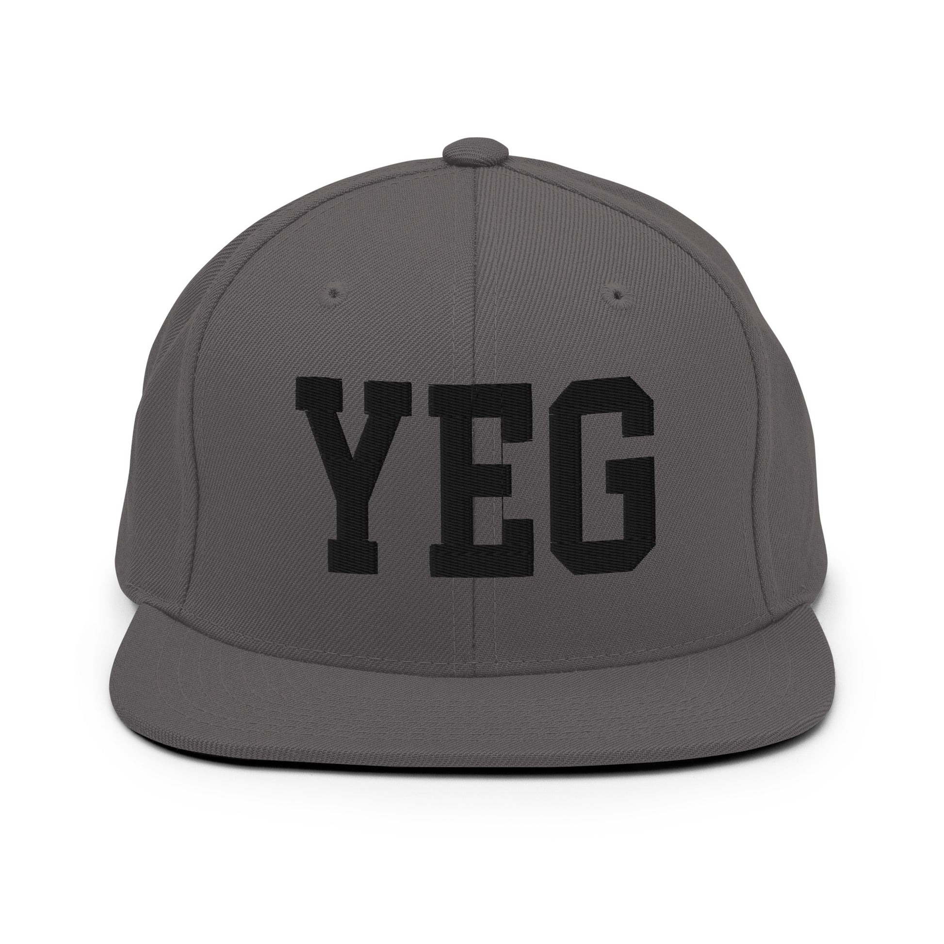 College-Style Classic Snapback Hat • Black • YEG Edmonton Souvenir • YHM Designs - Image 15
