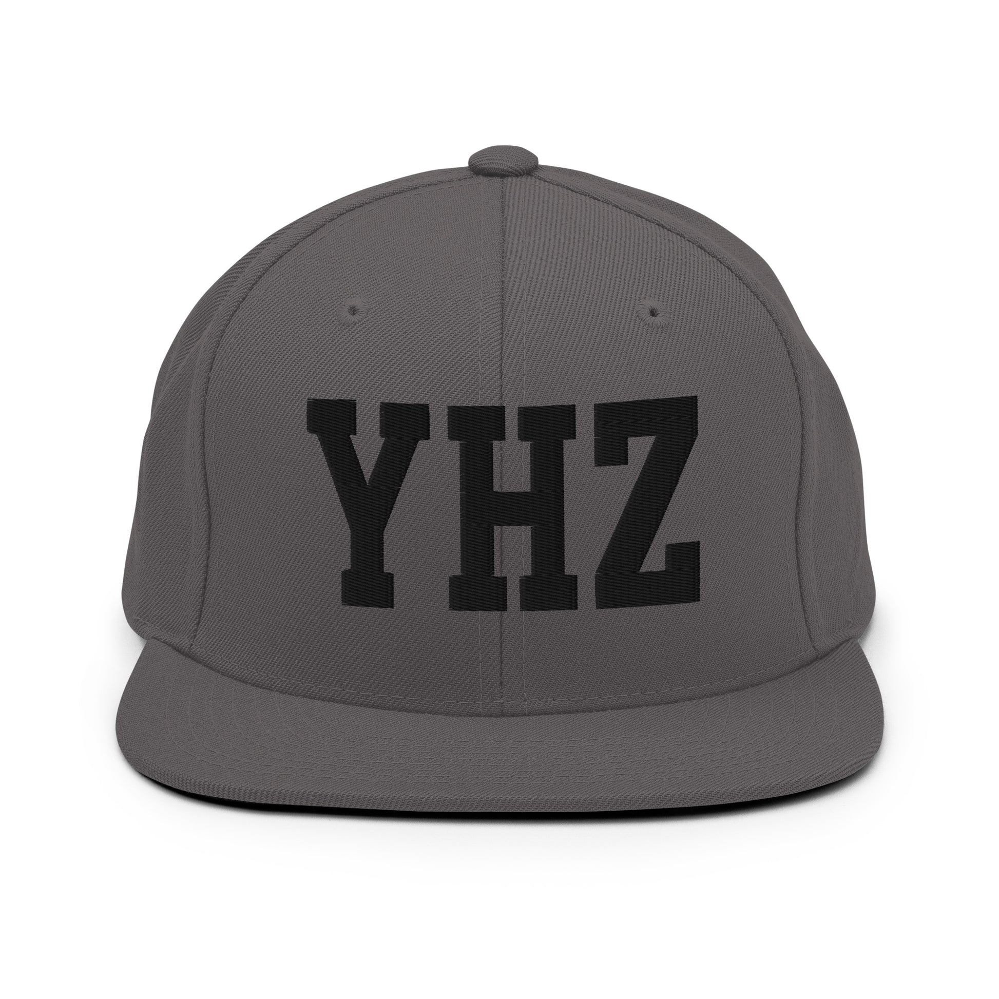 College-Style Classic Snapback Hat • Black • YHZ Halifax Souvenir • YHM Designs - Image 15