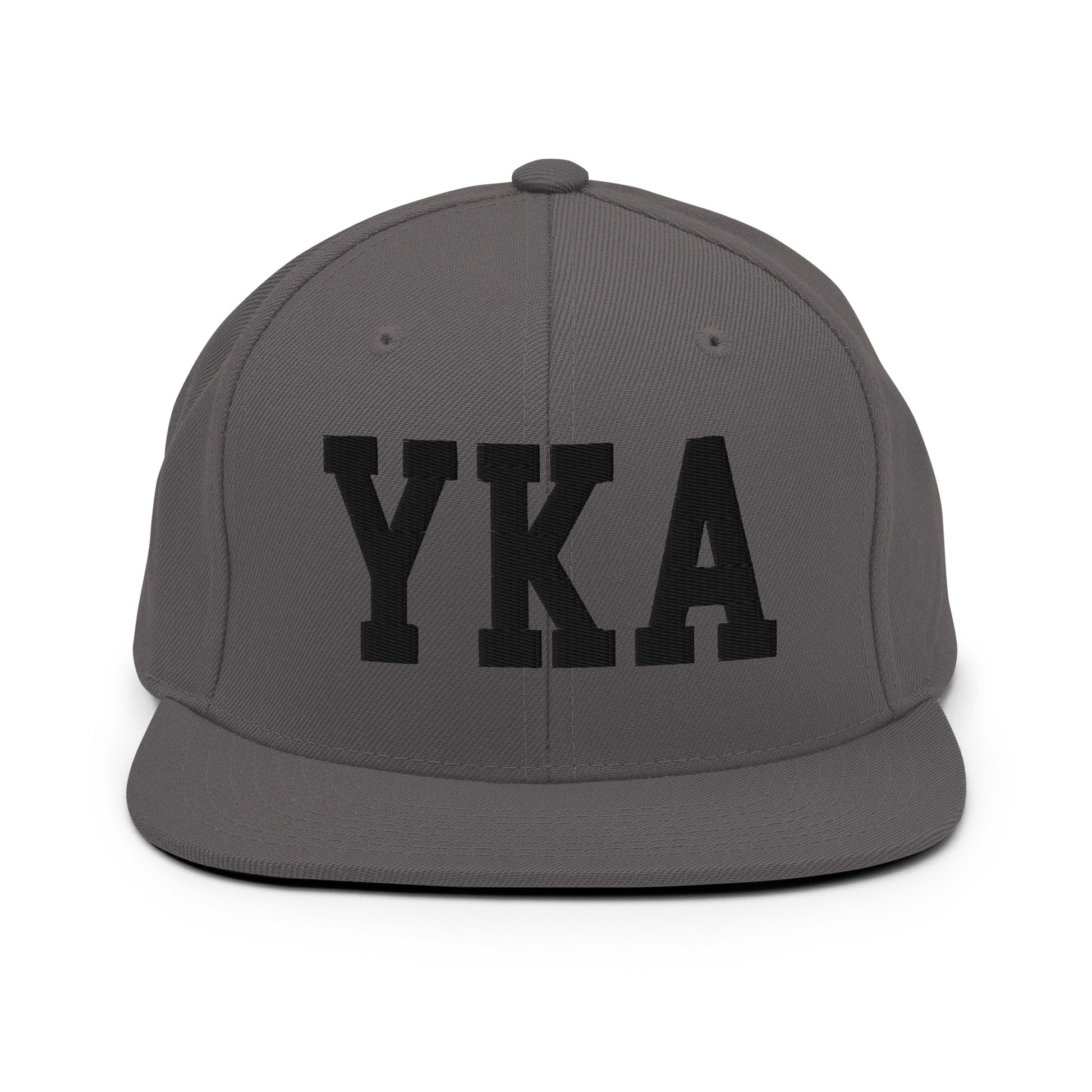 College-Style Classic Snapback Hat • Black • YKA Kamloops Souvenir • YHM Designs - Image 15