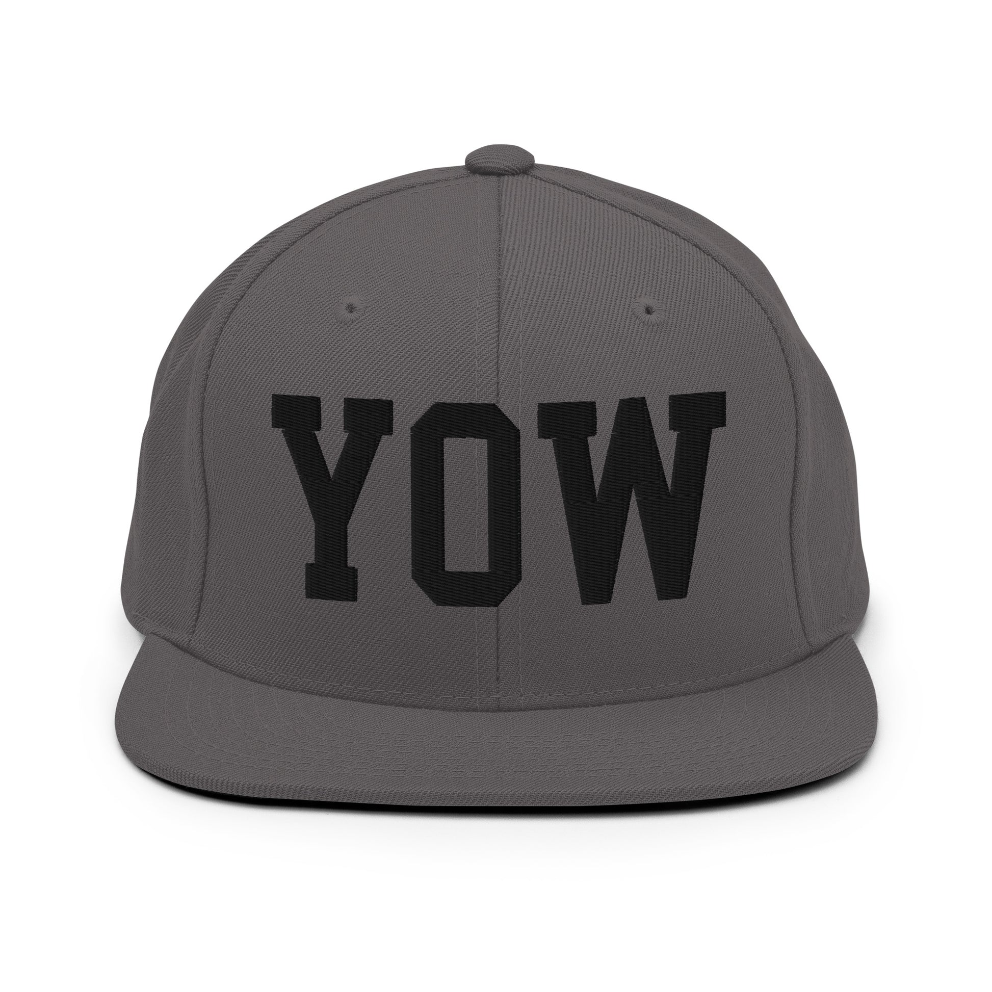 College-Style Classic Snapback Hat • Black • YOW Ottawa Souvenir • YHM Designs - Image 15