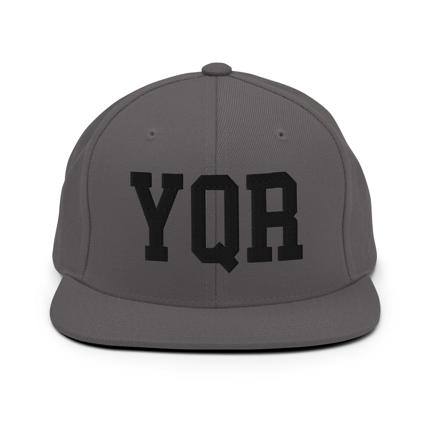 College-Style Classic Snapback Hat • Black • YQR Regina • YHM Designs - Image 15