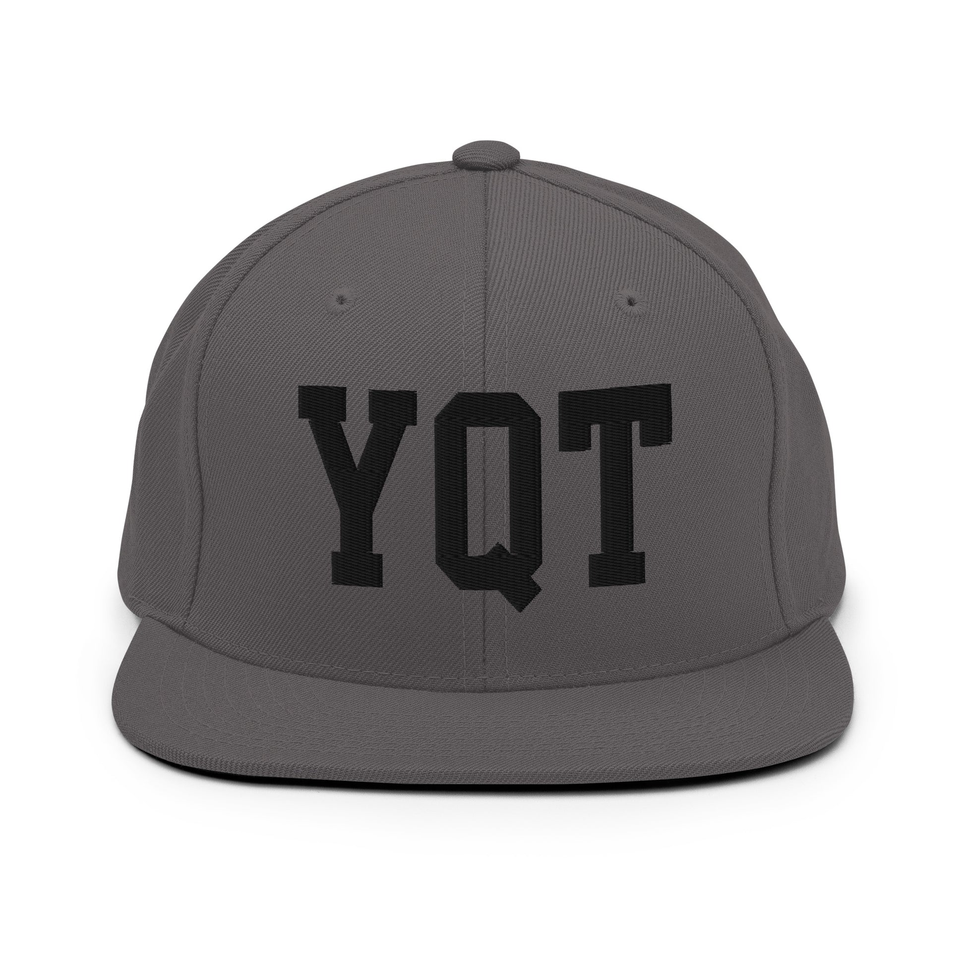 College-Style Classic Snapback Hat • Black • YQT Thunder Bay Souvenir • YHM Designs - Image 15