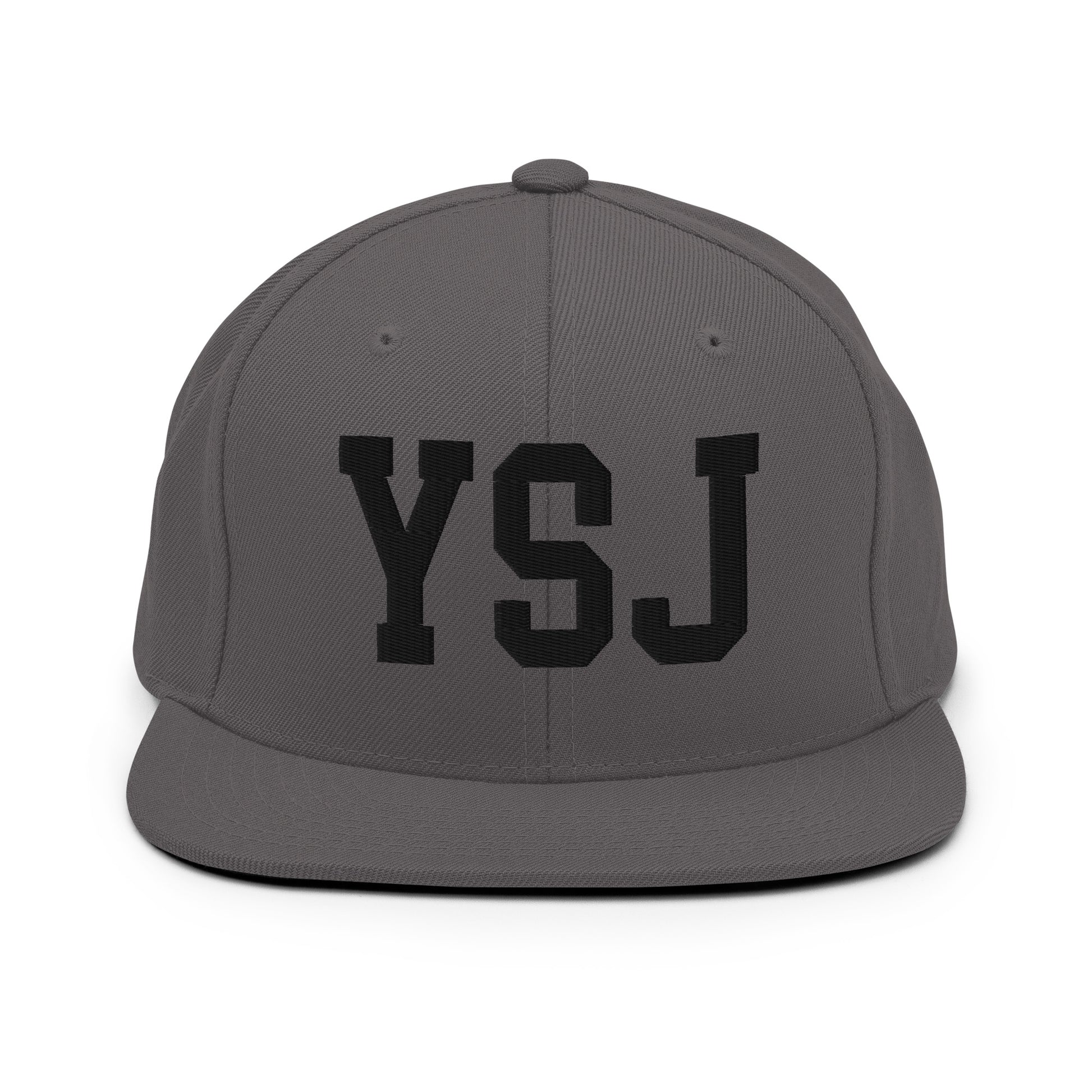 College-Style Classic Snapback Hat • Black • YSJ Saint John Souvenir • YHM Designs - Image 15