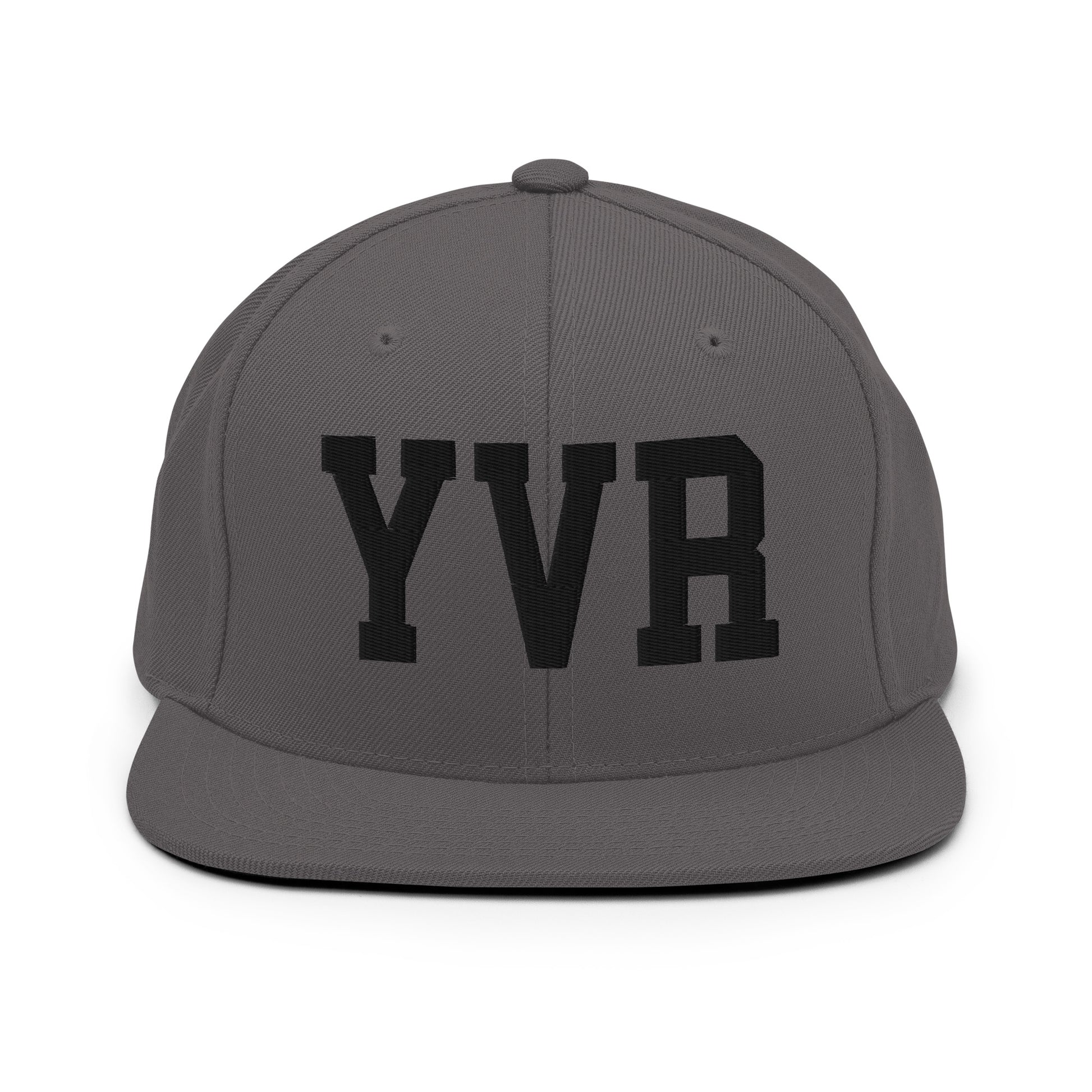 College-Style Classic Snapback Hat • Black • YVR Vancouver • YHM Designs - Image 15