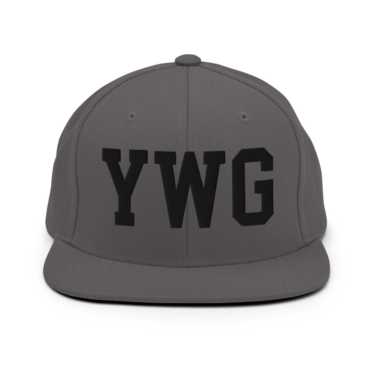College-Style Classic Snapback Hat • Black • YWG Winnipeg Souvenir • YHM Designs - Image 15