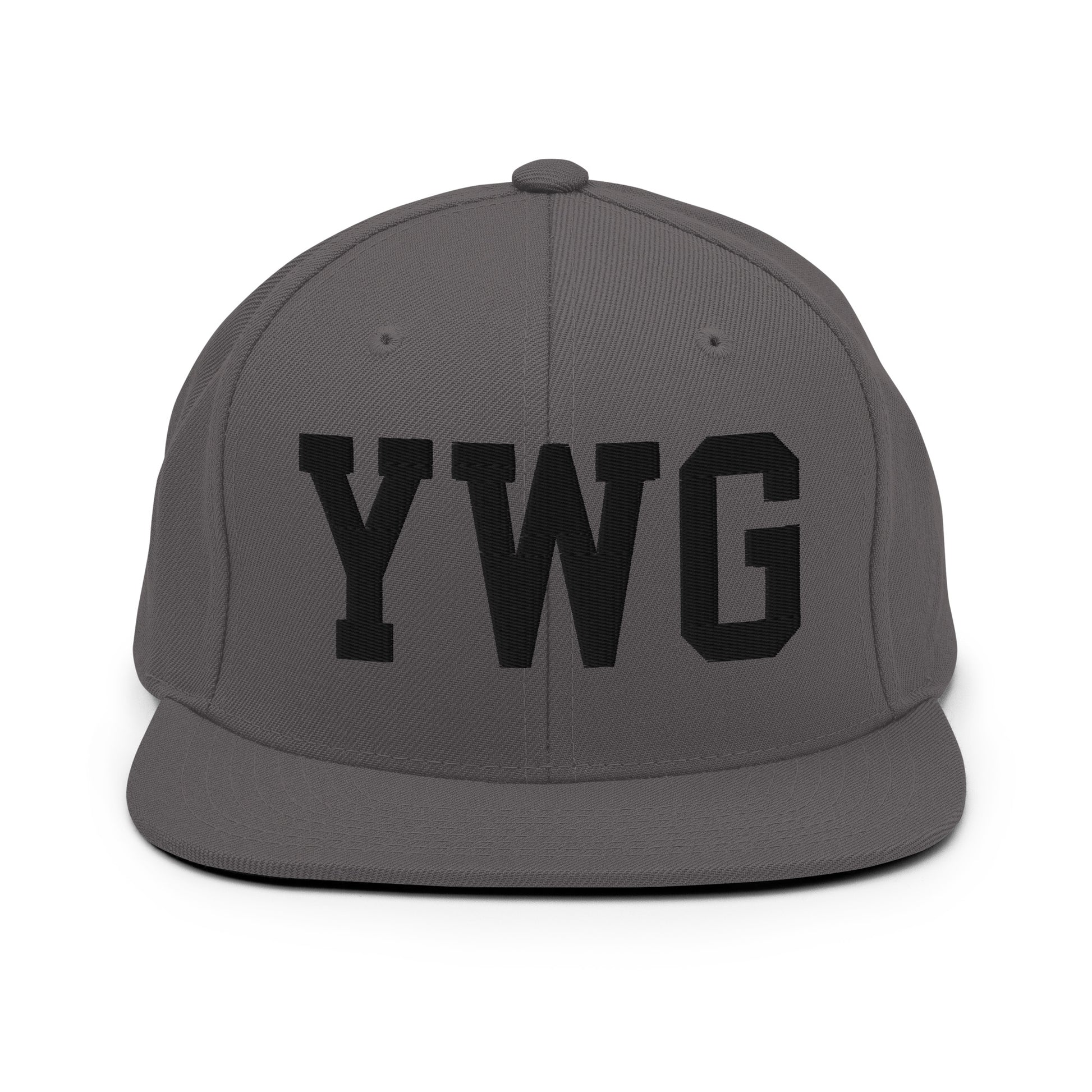 College-Style Classic Snapback Hat • Black • YWG Winnipeg Souvenir • YHM Designs - Image 15