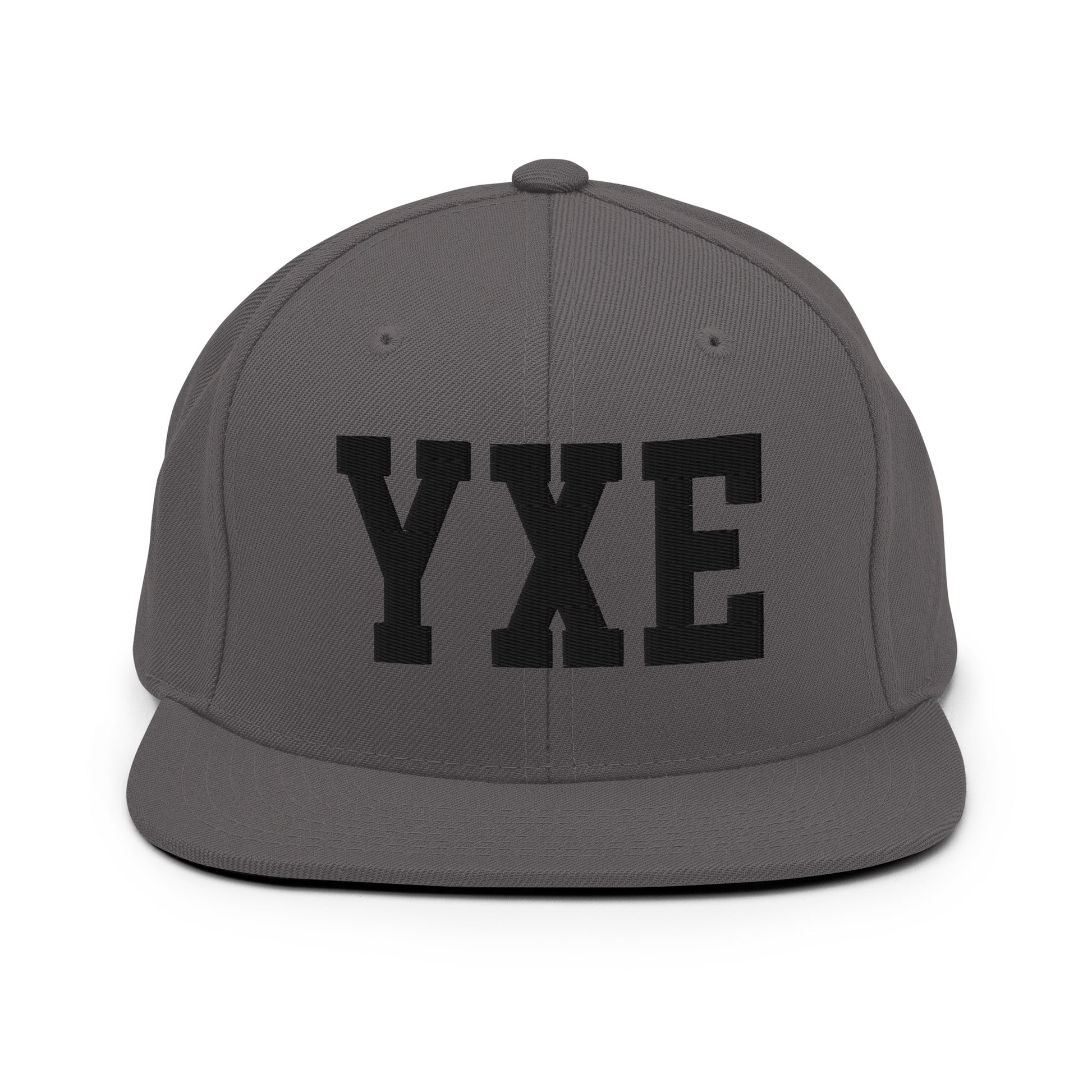College-Style Classic Snapback Hat • Black • YXE Saskatoon • YHM Designs - Image 15