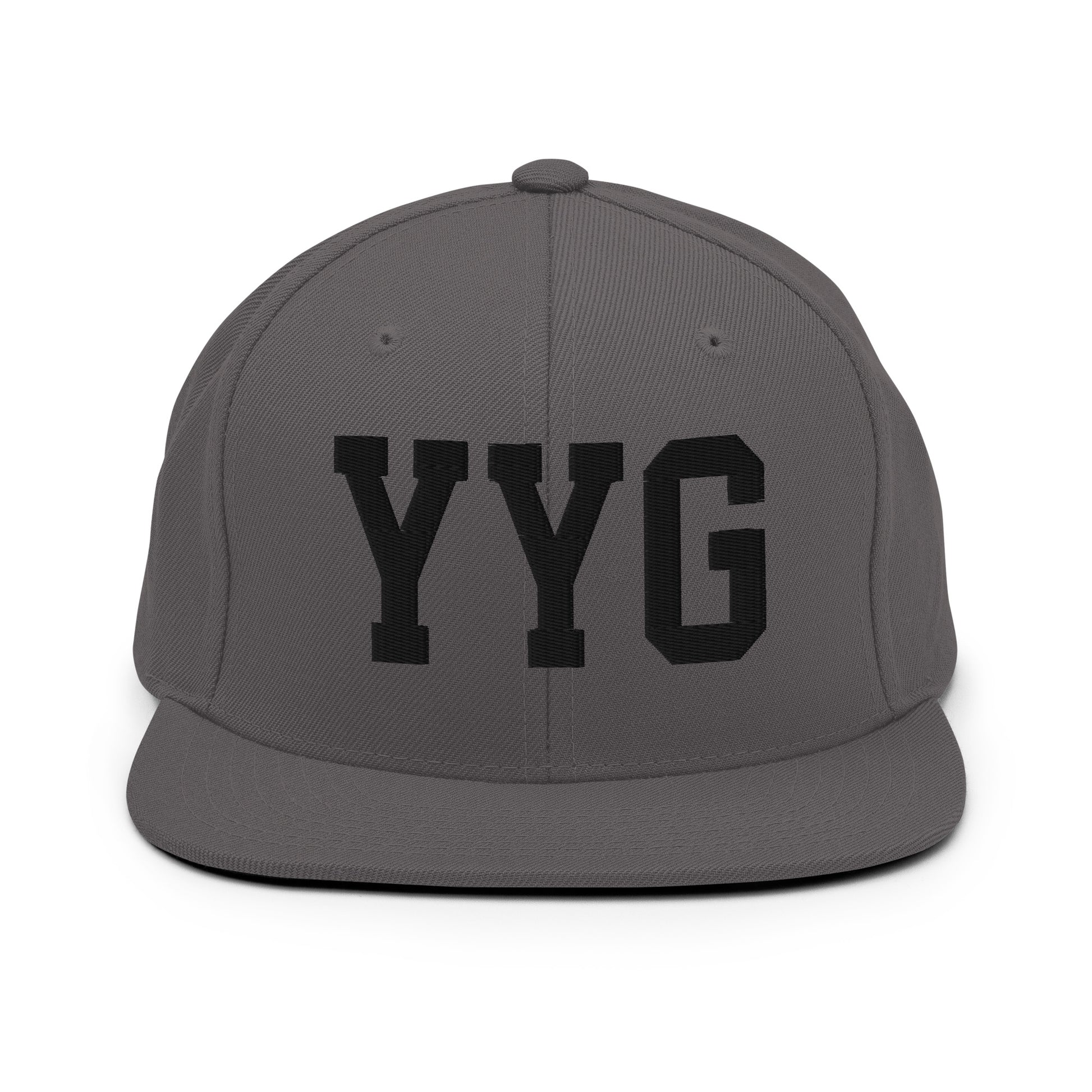 College-Style Classic Snapback Hat • Black • YYG Charlottetown • YHM Designs - Image 15
