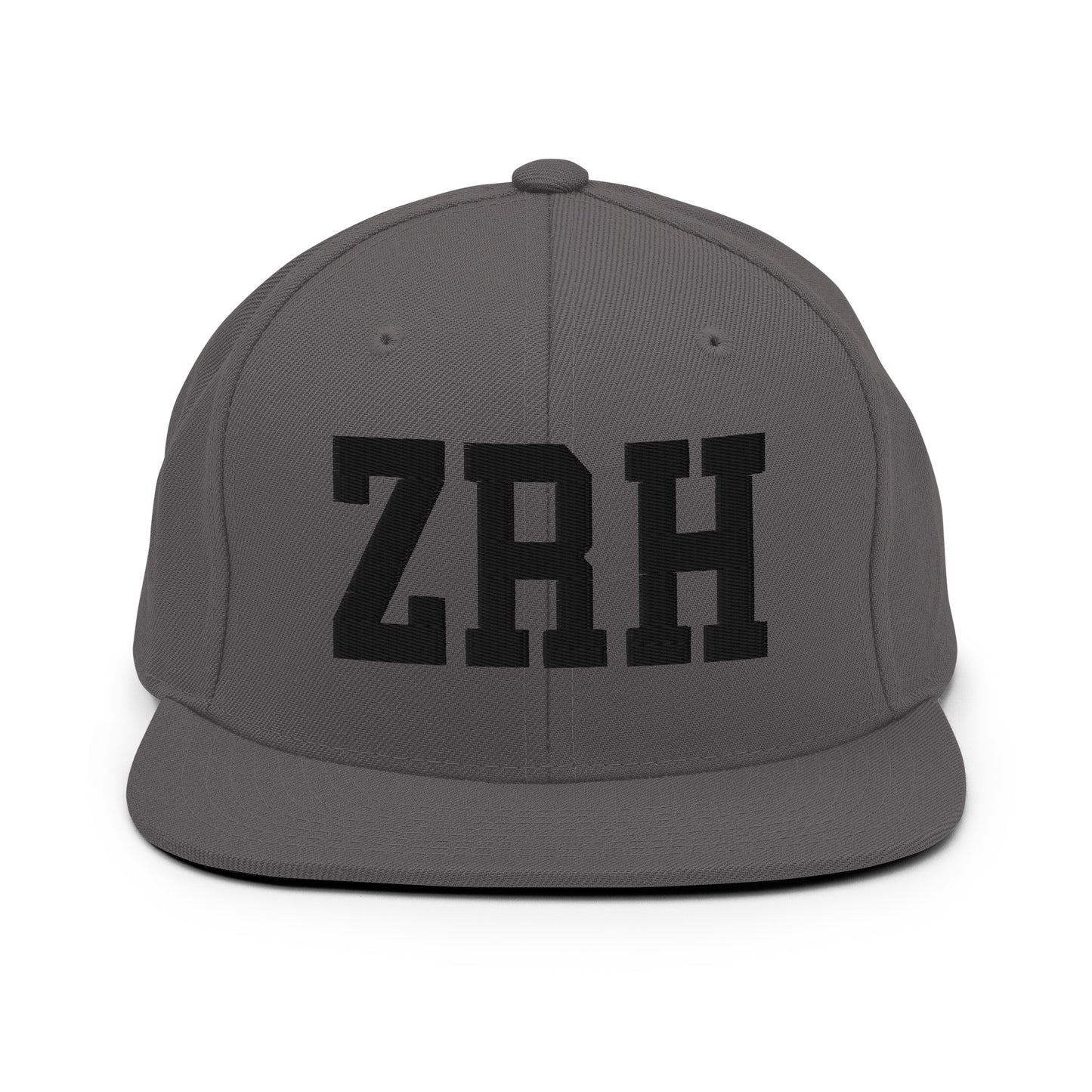 College-Style Classic Snapback Hat • Black • ZRH Zurich Souvenir • YHM Designs - Image 15