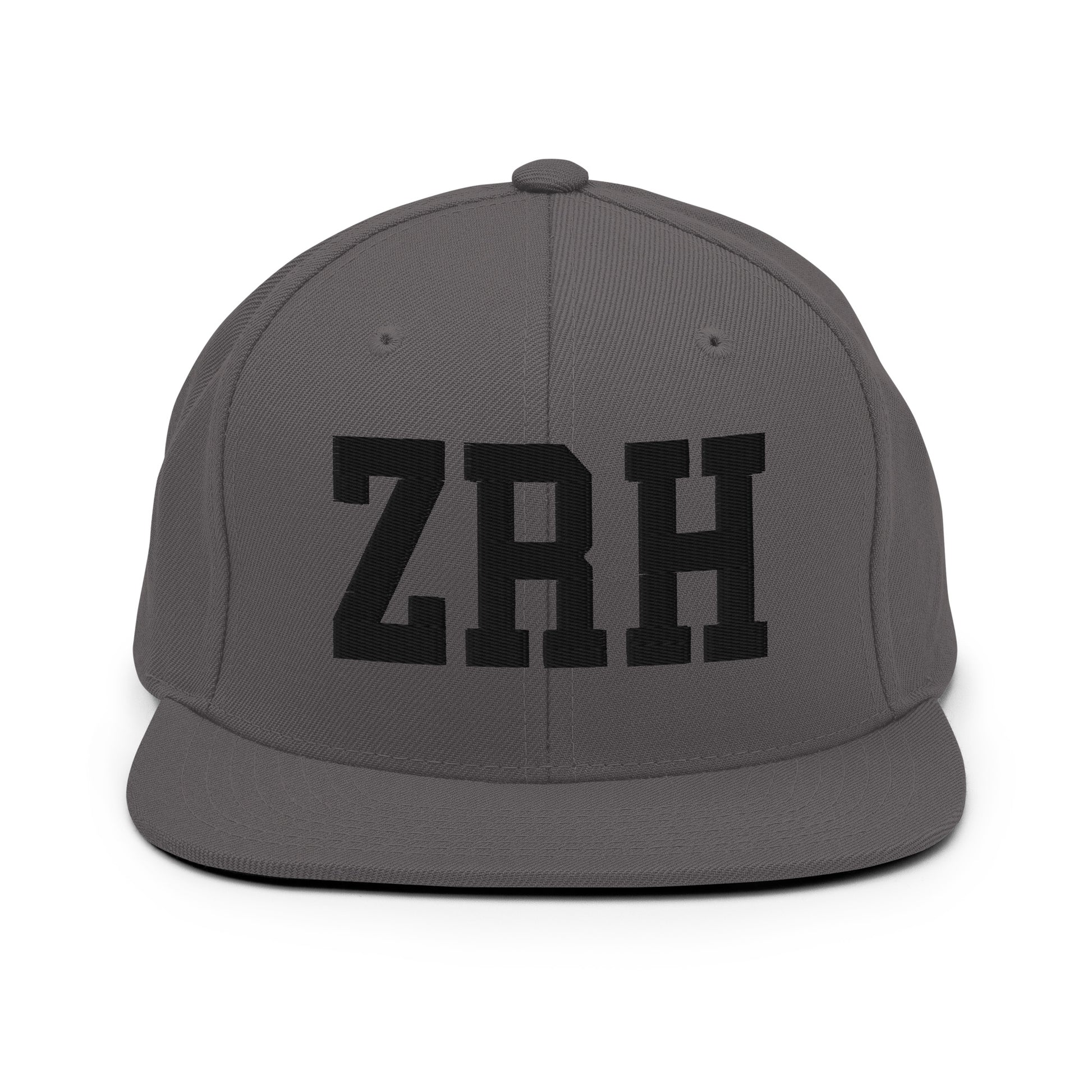 College-Style Classic Snapback Hat • Black • ZRH Zurich Souvenir • YHM Designs - Image 15