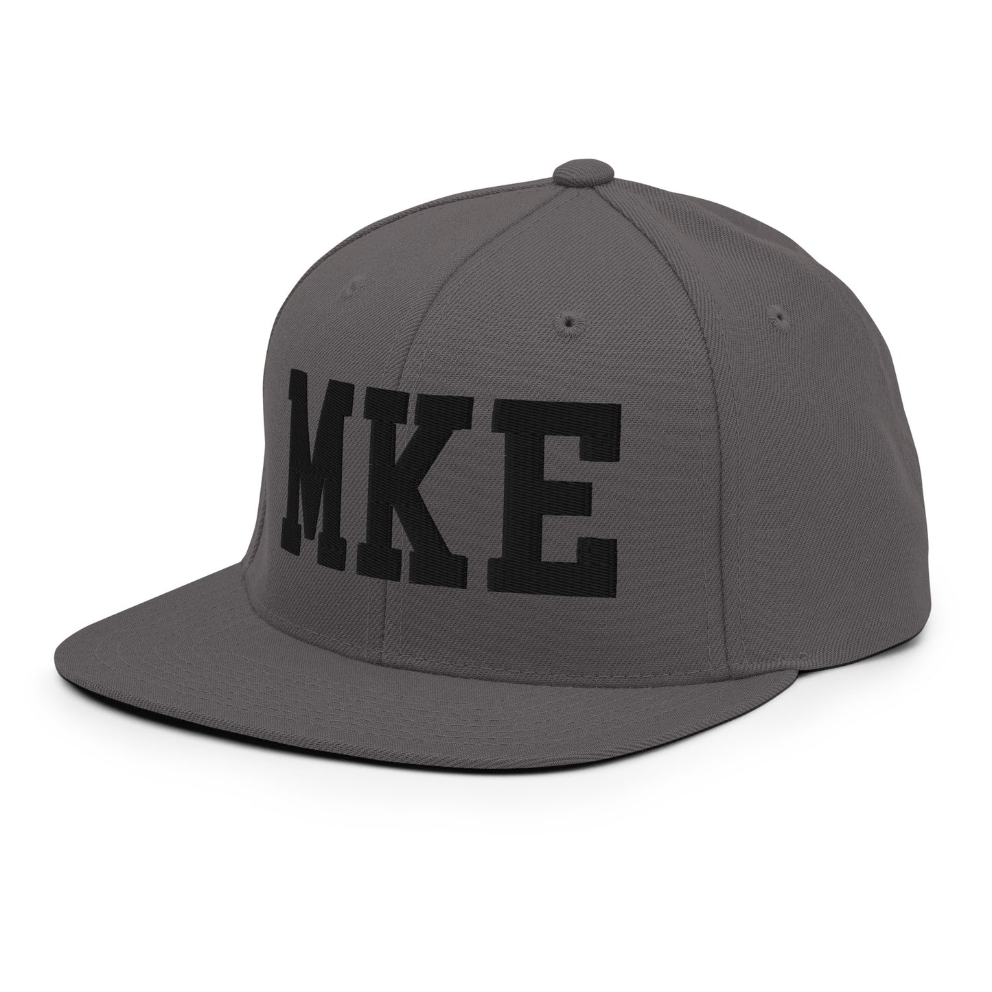 College-Style Classic Snapback Hat • Black • MKE Milwaukee • YHM Designs - Image 17