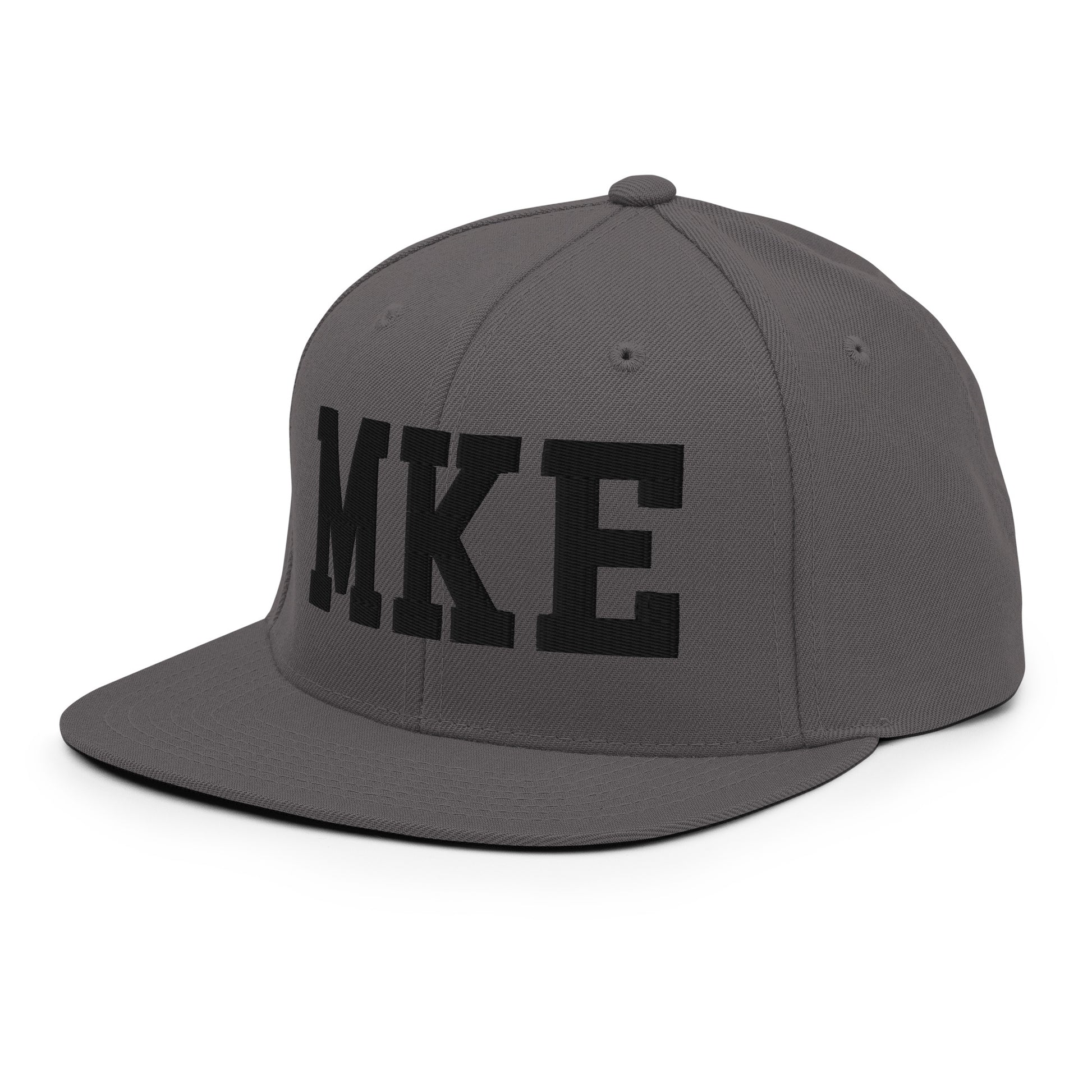 College-Style Classic Snapback Hat • Black • MKE Milwaukee • YHM Designs - Image 17