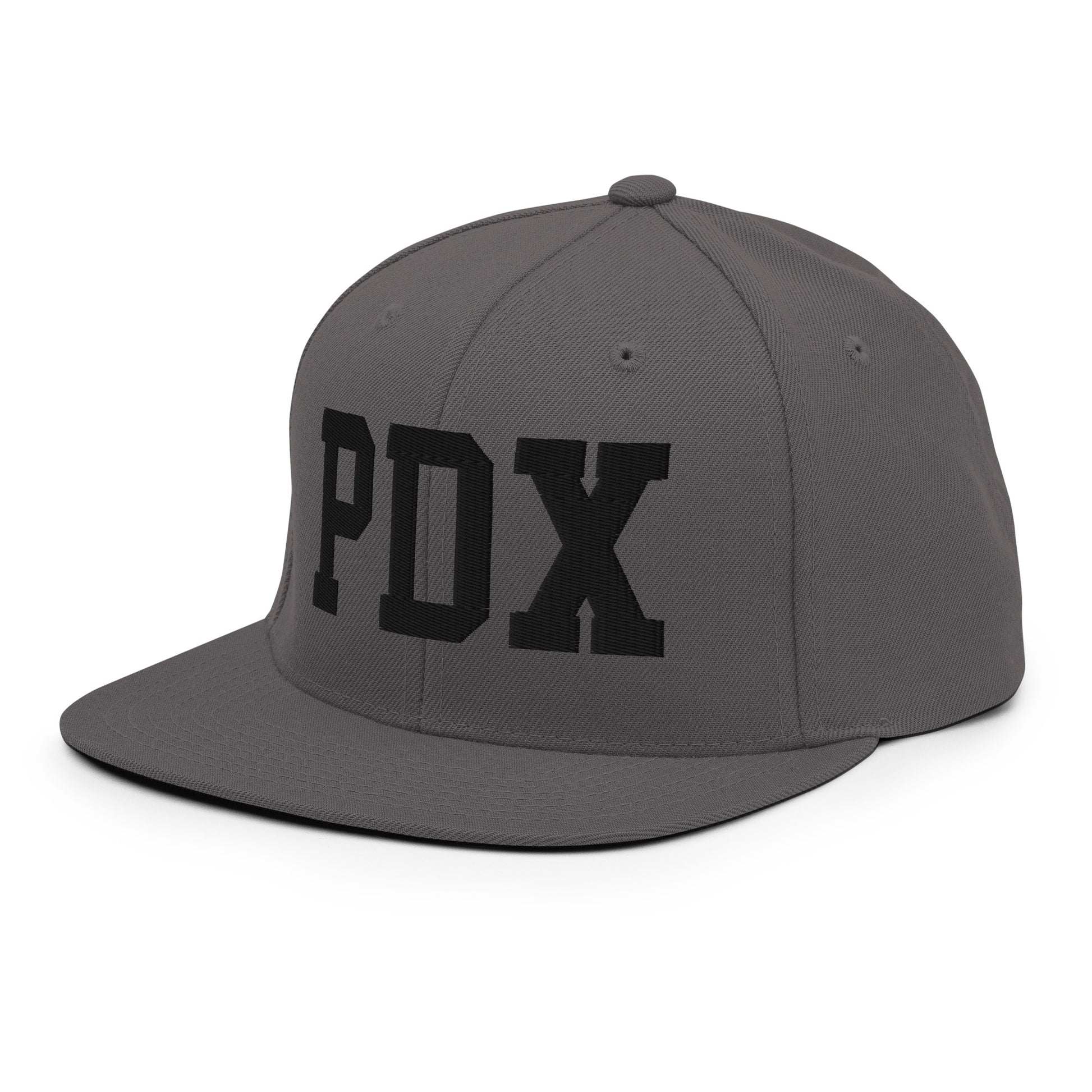 College-Style Classic Snapback Hat • Black • PDX Portland • YHM Designs - Image 17