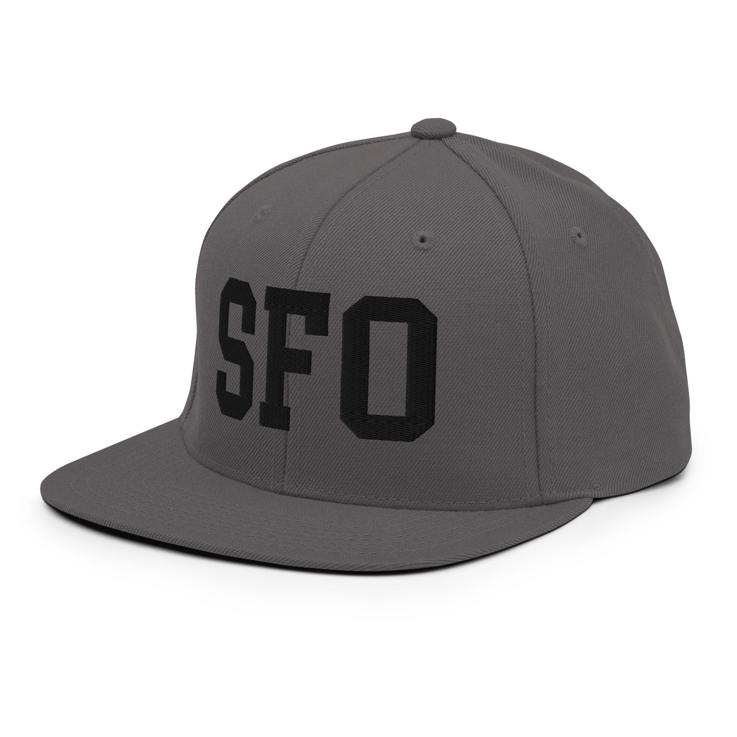 College-Style Classic Snapback Hat • Black • SFO San Francisco • YHM Designs - Image 17