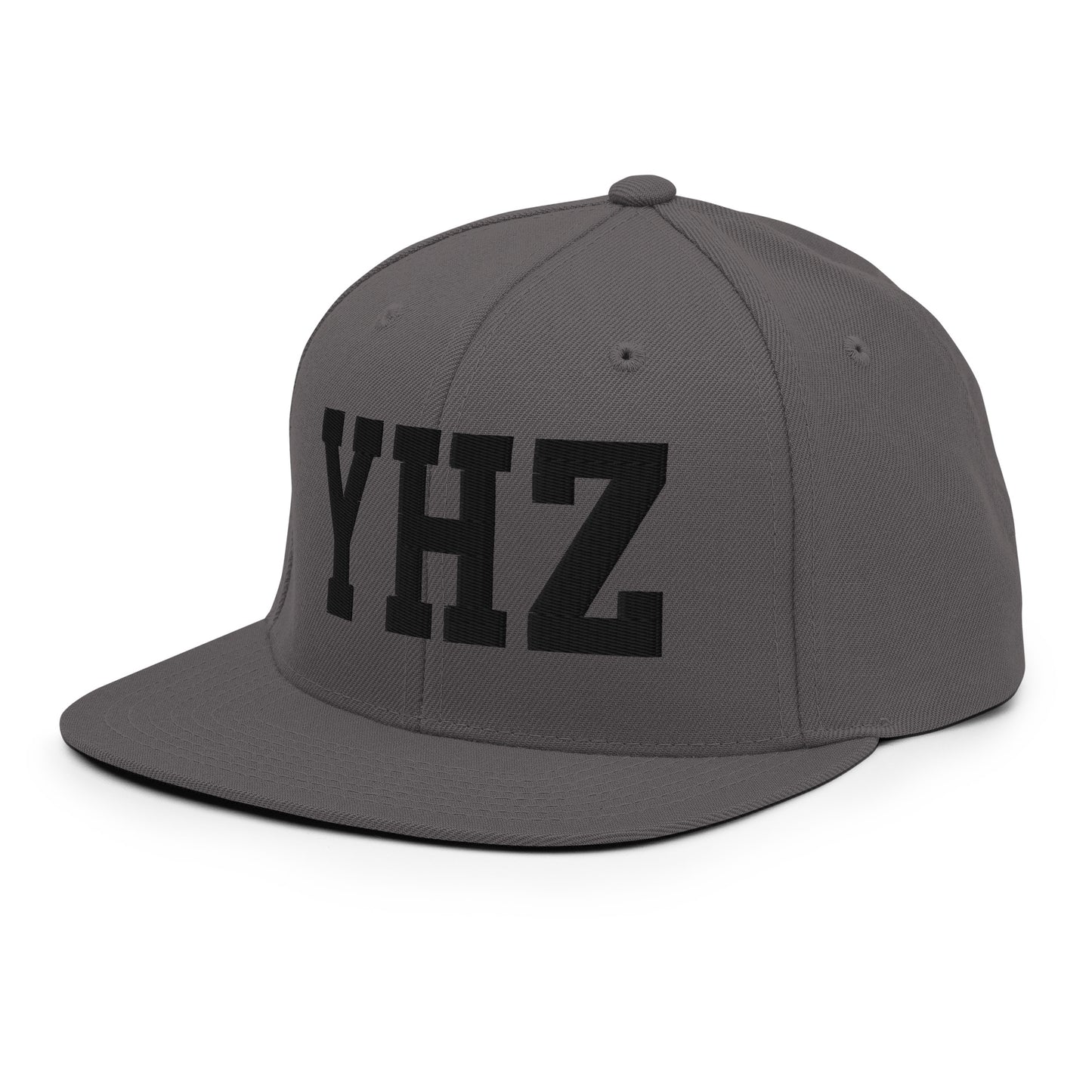 College-Style Classic Snapback Hat • Black • YHZ Halifax Souvenir • YHM Designs - Image 17