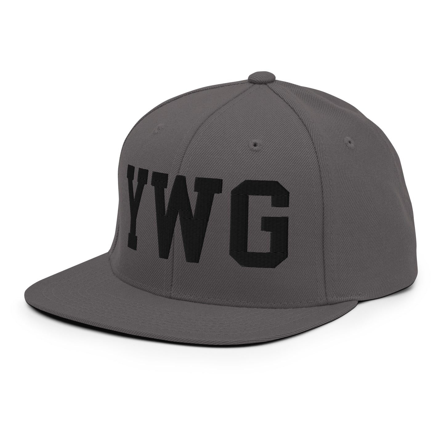College-Style Classic Snapback Hat • Black • YWG Winnipeg Souvenir • YHM Designs - Image 17