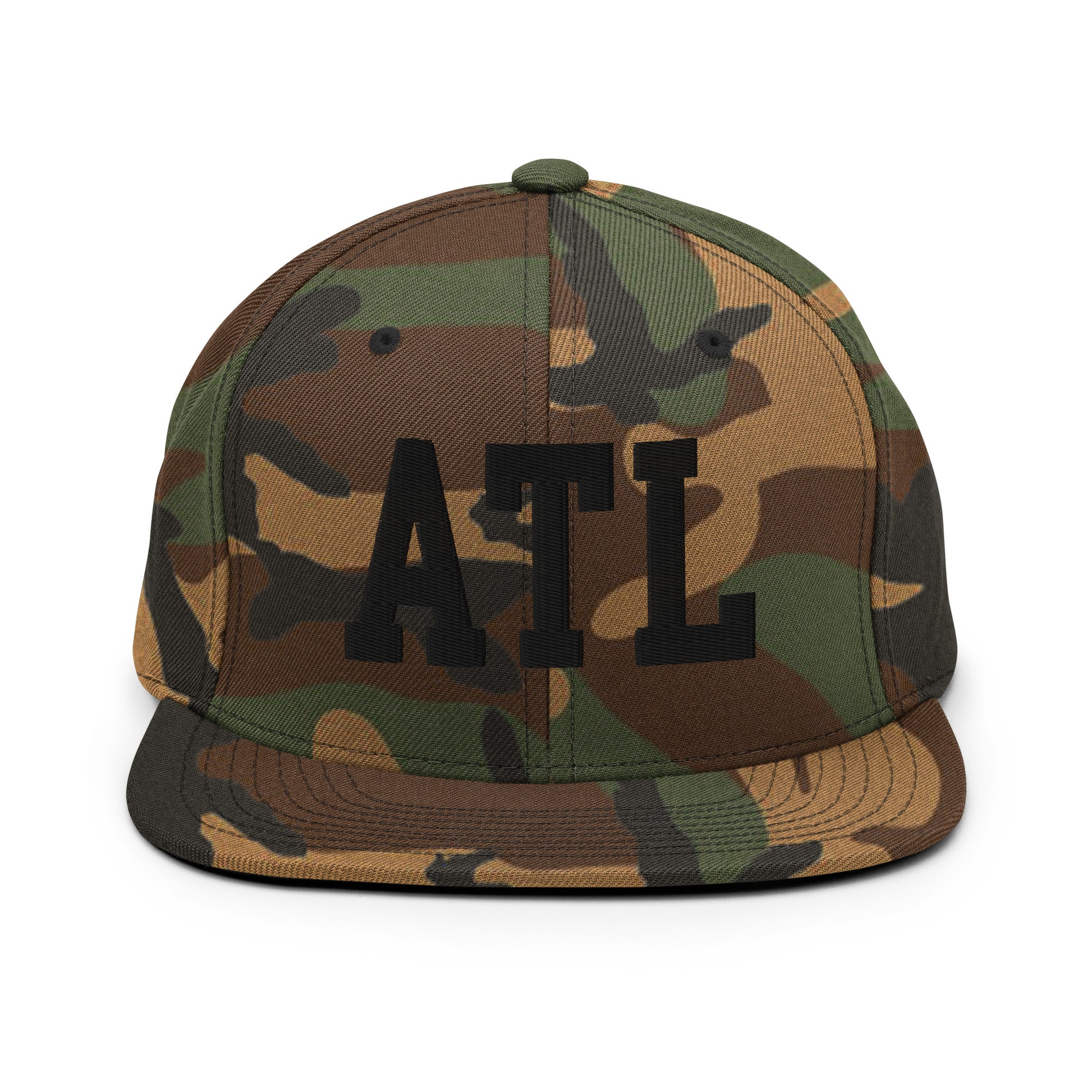 College-Style Classic Snapback Hat • Black • ATL Atlanta Souvenir • YHM Designs - Image 11