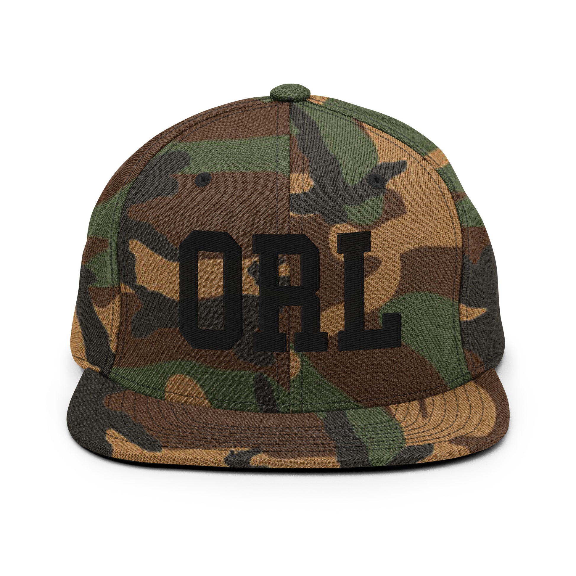 College-Style Classic Snapback Hat • Black • ORL Orlando Souvenir • YHM Designs - Image 11