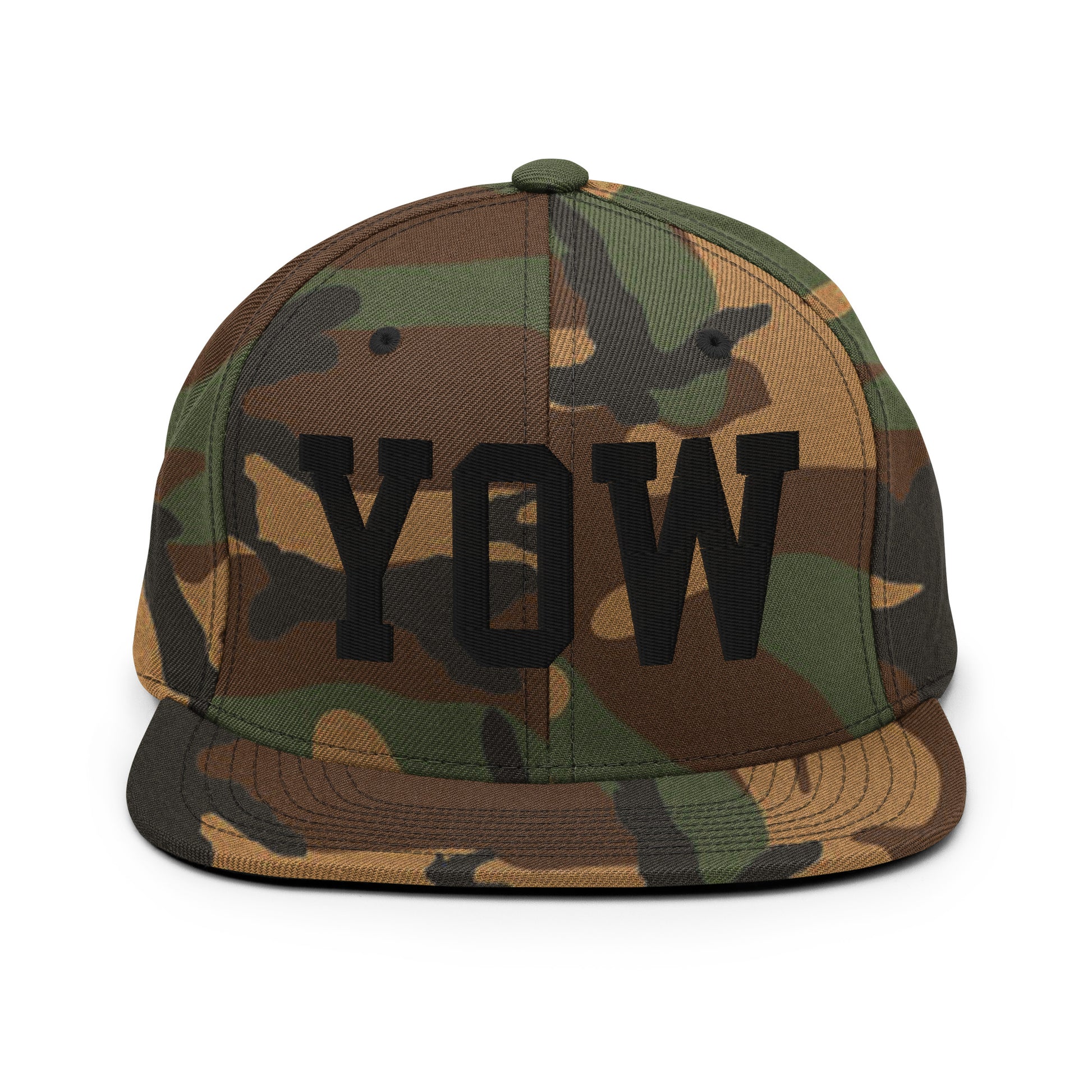 College-Style Classic Snapback Hat • Black • YOW Ottawa Souvenir • YHM Designs - Image 11
