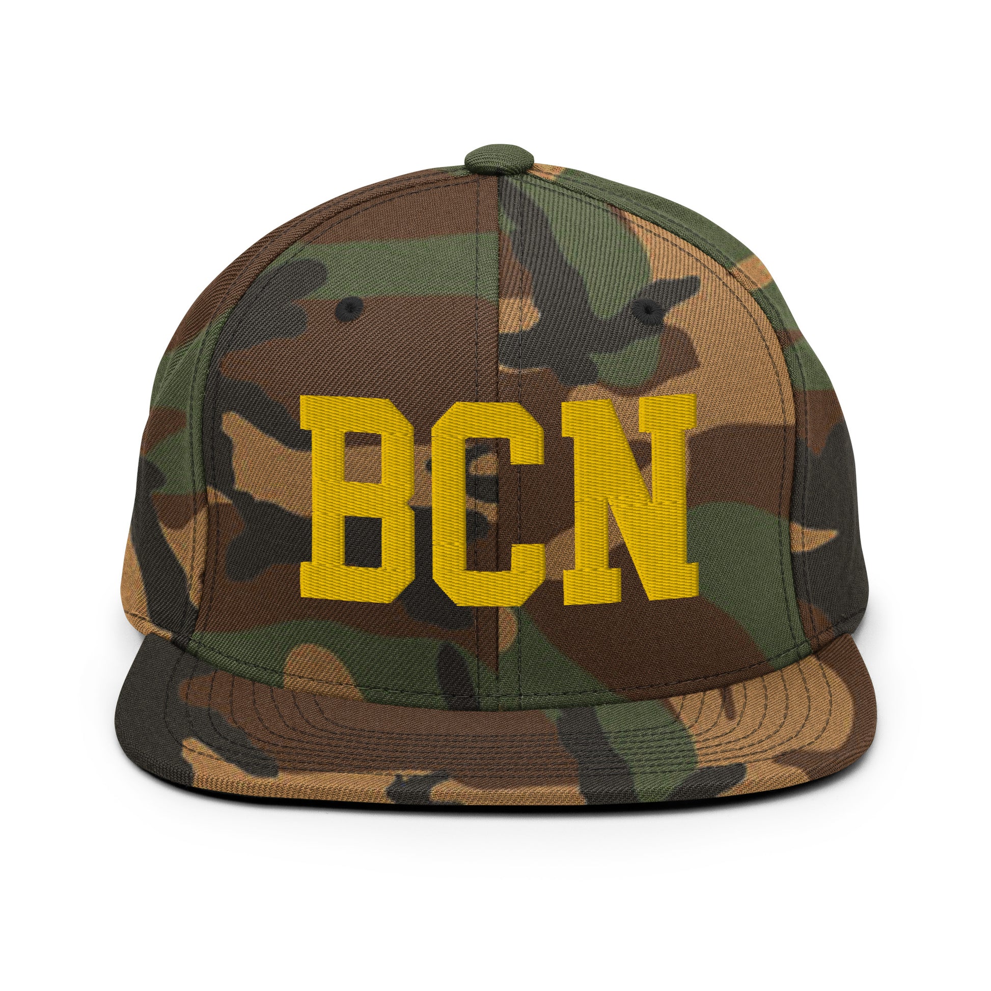 College-Style Classic Snapback Hat • Gold • BCN Barcelona Souvenir • YHM Designs - Image 22