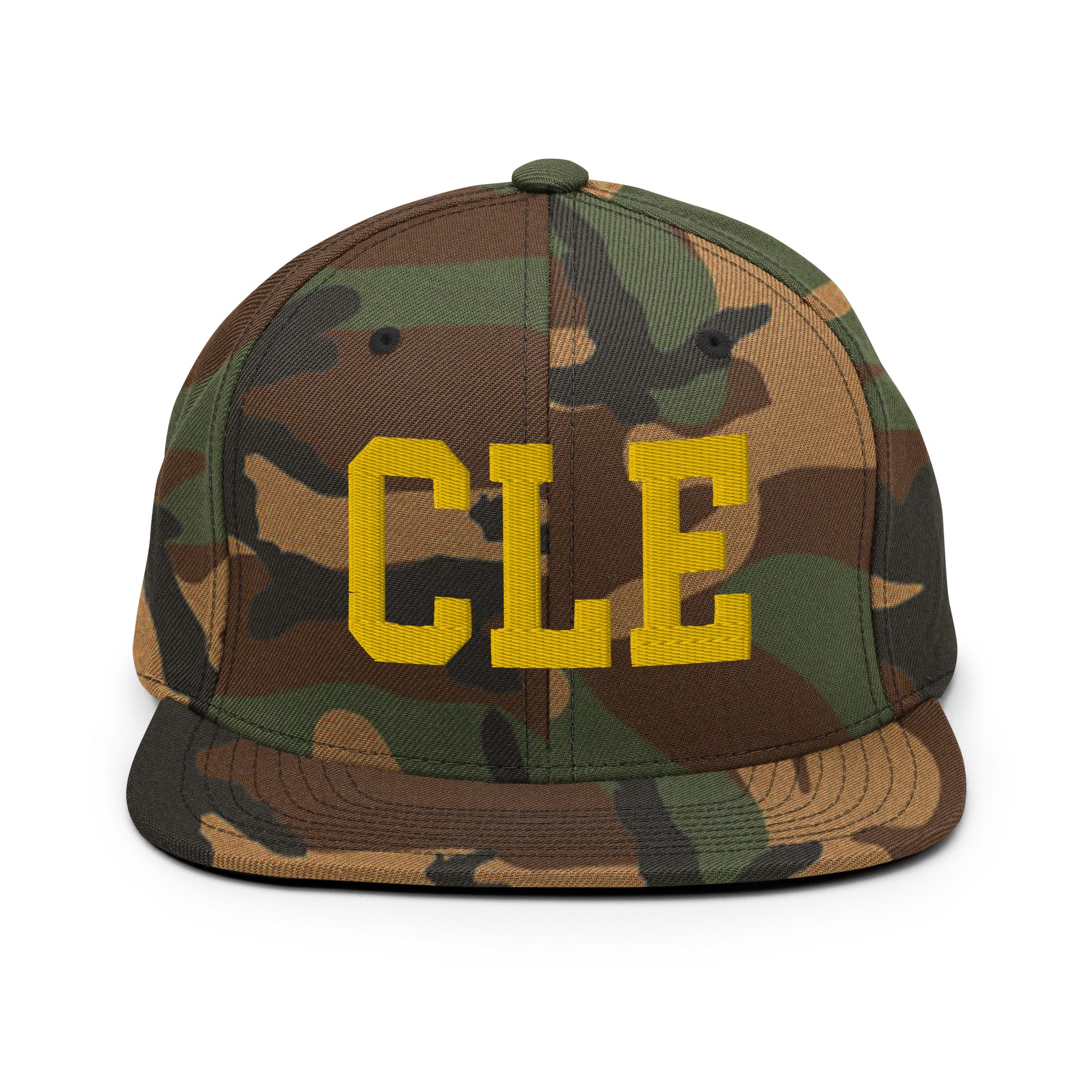 College-Style Classic Snapback Hat • Gold • CLE Cleveland • YHM Designs - Image 22