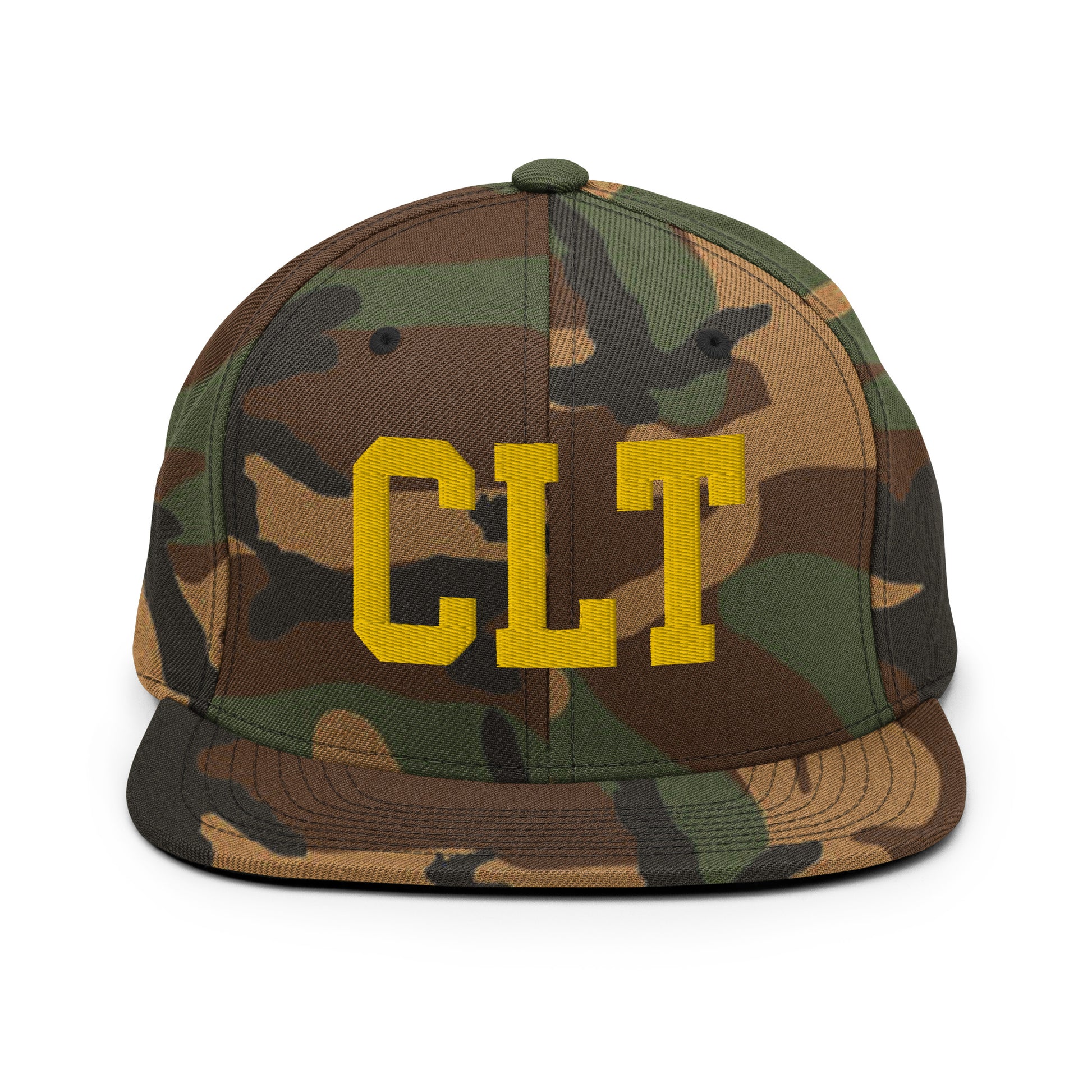 College-Style Classic Snapback Hat • Gold • CLT Charlotte • YHM Designs - Image 22