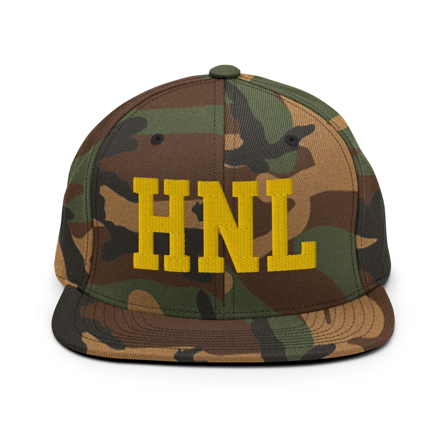 College-Style Classic Snapback Hat • Gold • HNL Honolulu • YHM Designs - Image 22