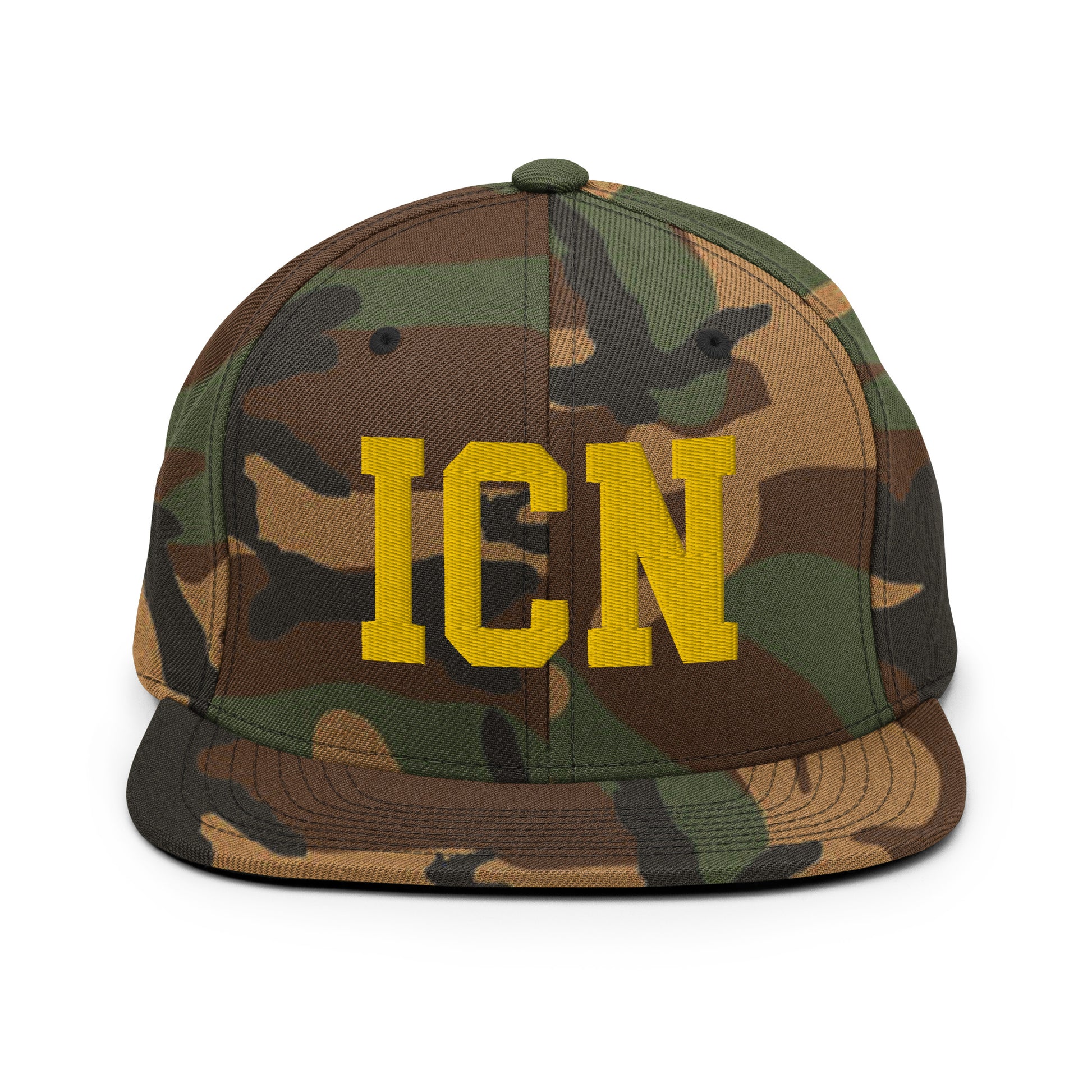 College-Style Classic Snapback Hat • Gold • ICN Seoul • YHM Designs - Image 22