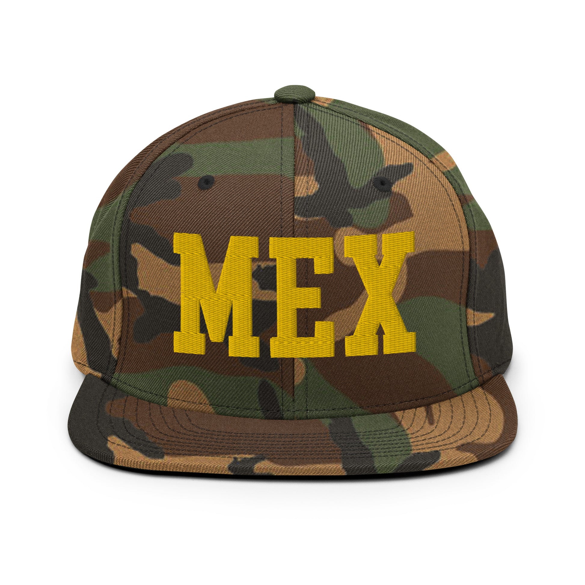 College-Style Classic Snapback Hat • Gold • MEX Mexico City • YHM Designs - Image 22