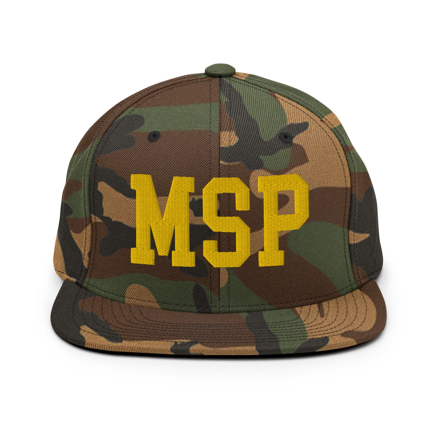 College-Style Classic Snapback Hat • Gold • MSP Minneapolis • YHM Designs - Image 22