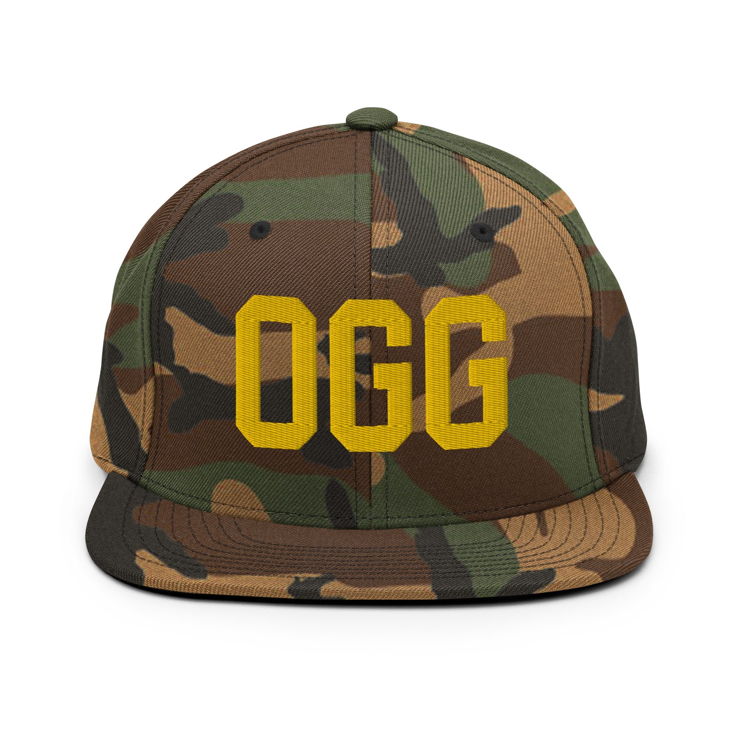 College-Style Classic Snapback Hat • Gold • OGG Maui • YHM Designs - Image 22