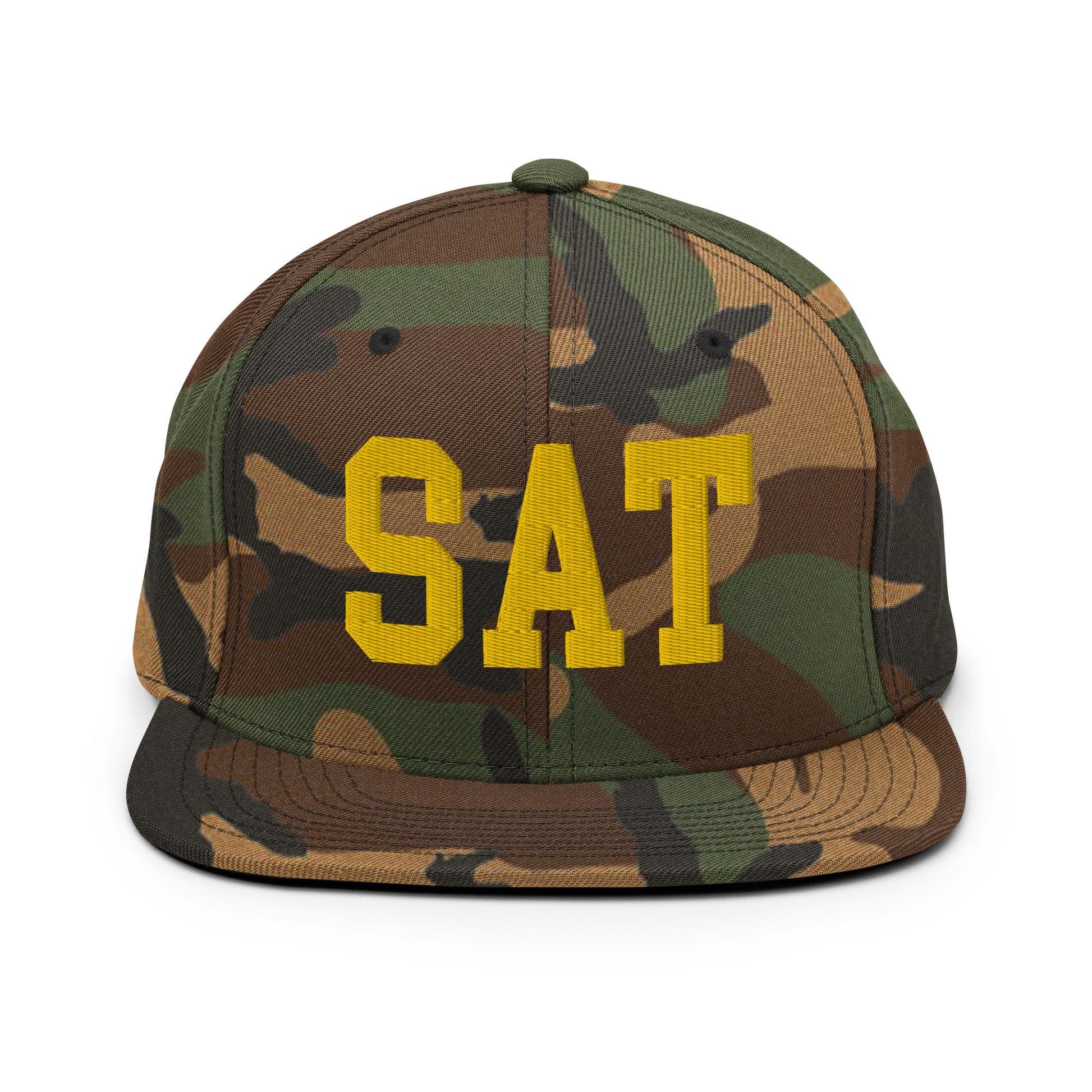 College-Style Classic Snapback Hat • Gold • SAT San Antonio • YHM Designs - Image 22