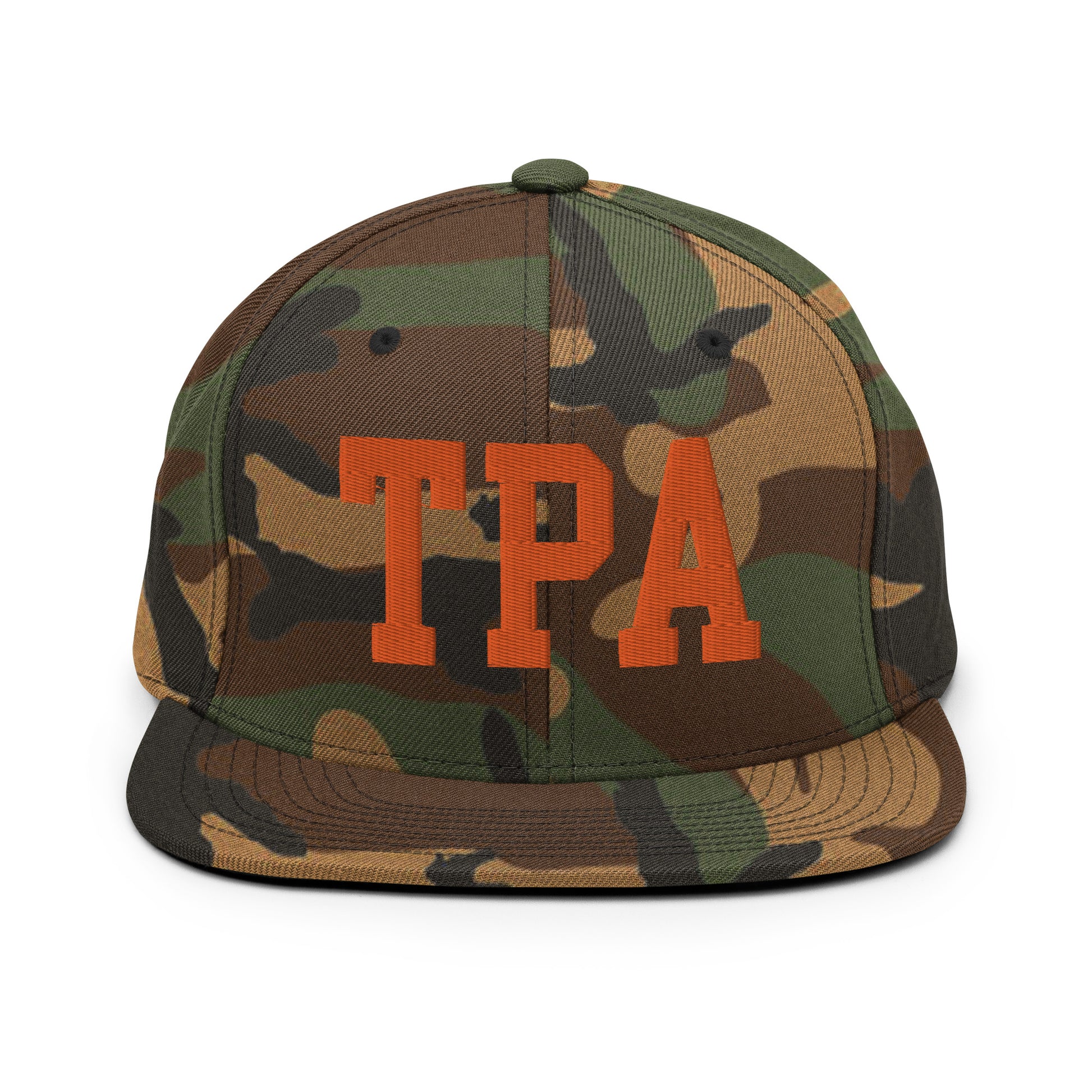 College-Style Classic Snapback Hat • Orange • TPA Tampa • YHM Designs - Image 30