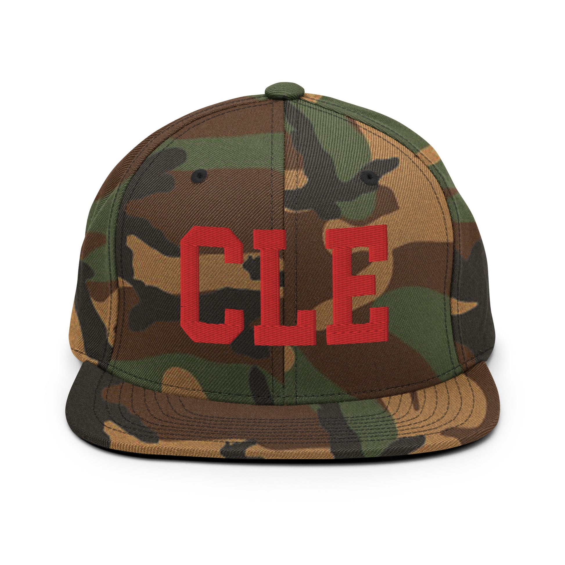 College-Style Classic Snapback Hat • Red • CLE Cleveland • YHM Designs - Image 27
